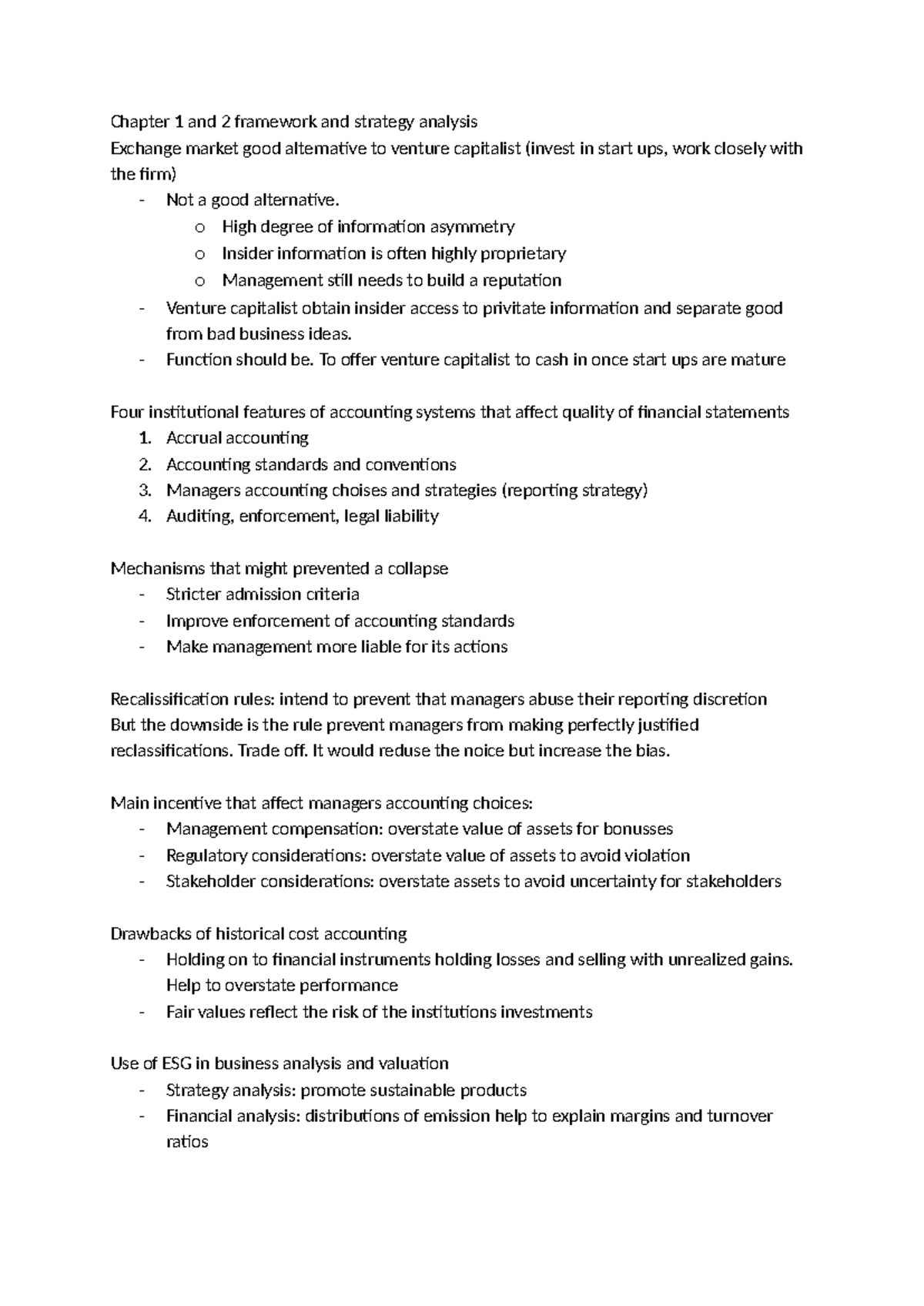 FSA Leren: Chapter 1 & 2 Framework and Strategy Analysis - Studeersnel