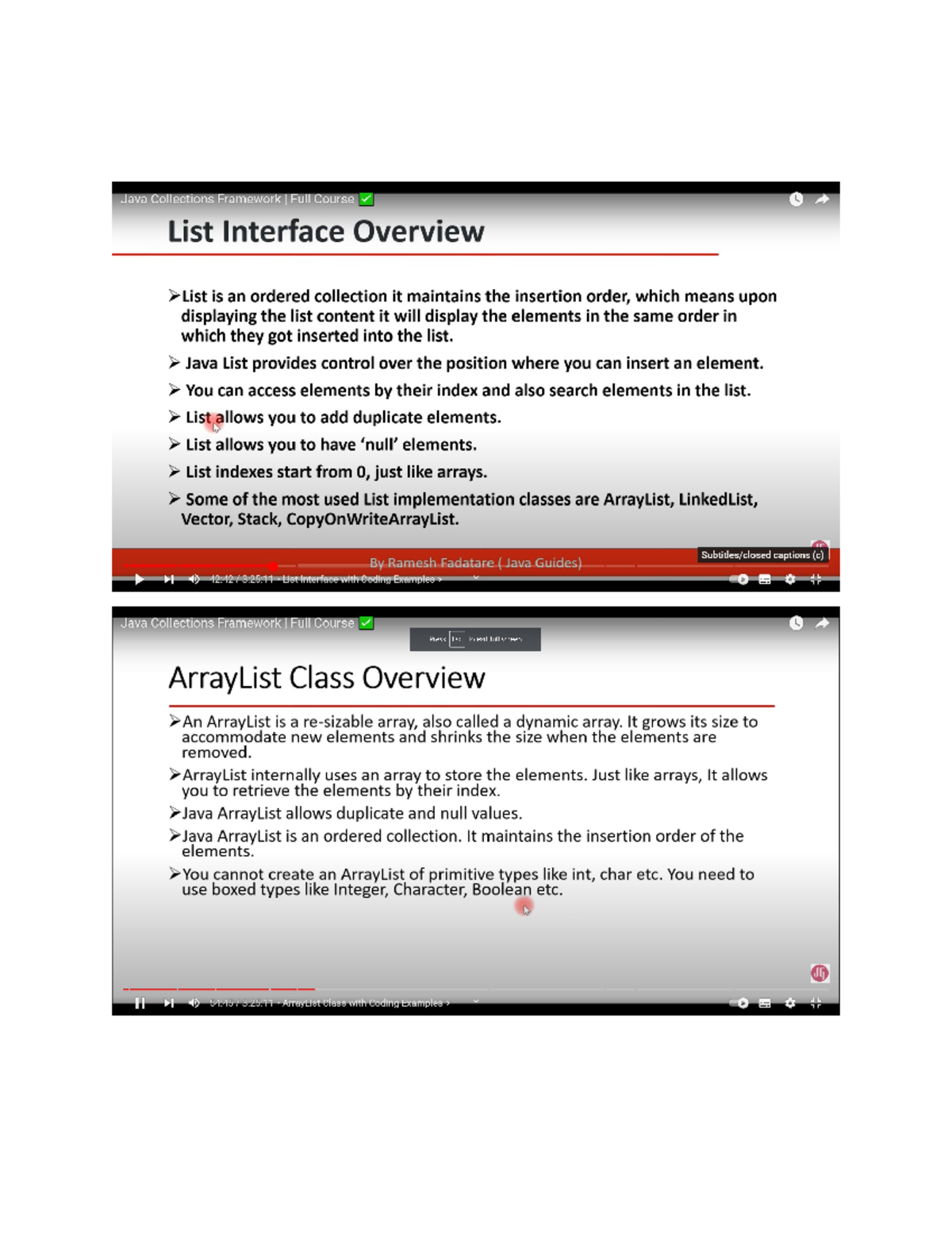 Java Collections Framework: List Overview, ArrayList & LinkedList - Studocu