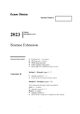 Science Extension - Grade: 12 - New South Wales Higher School ...
