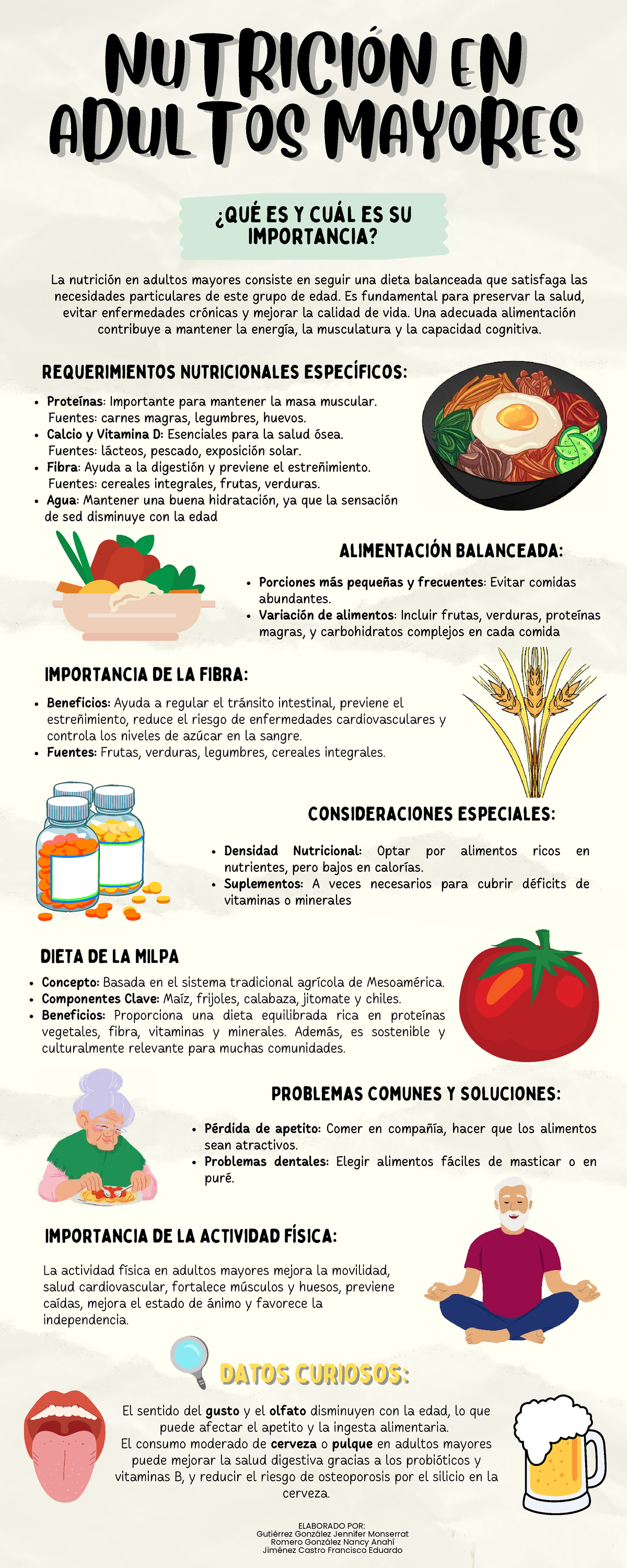 NUT 101: Infografía sobre Nutrición en Adultos Mayores - Document Preview