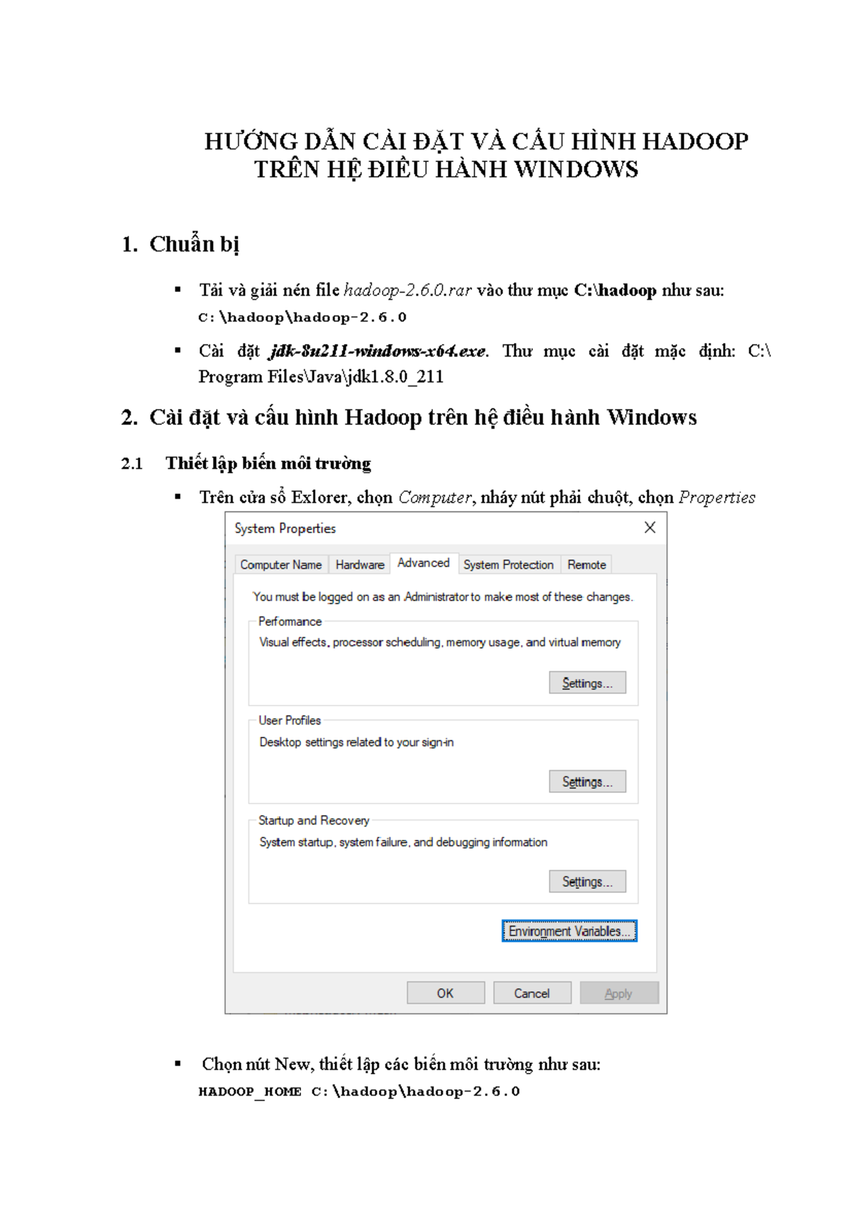 Hướng Dẫn Cài Đặt Hadoop HDH Trên Windows: Chi Tiết và Bước Thực Hiện ...