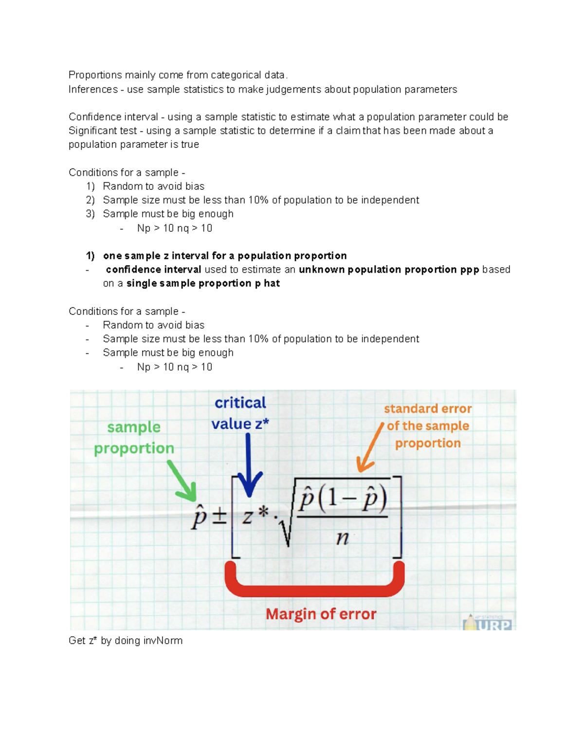 Unit 6 - AP Stat: Proportions, Confidence Intervals & Significance ...