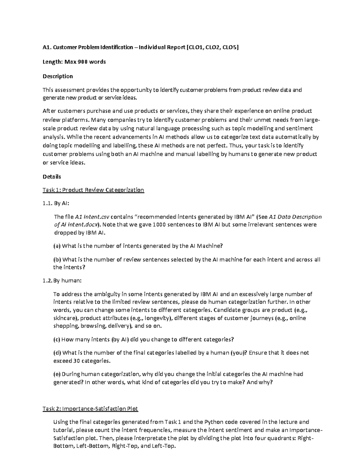A1. Customer Problem Identification Report - CLO2 Analysis ...