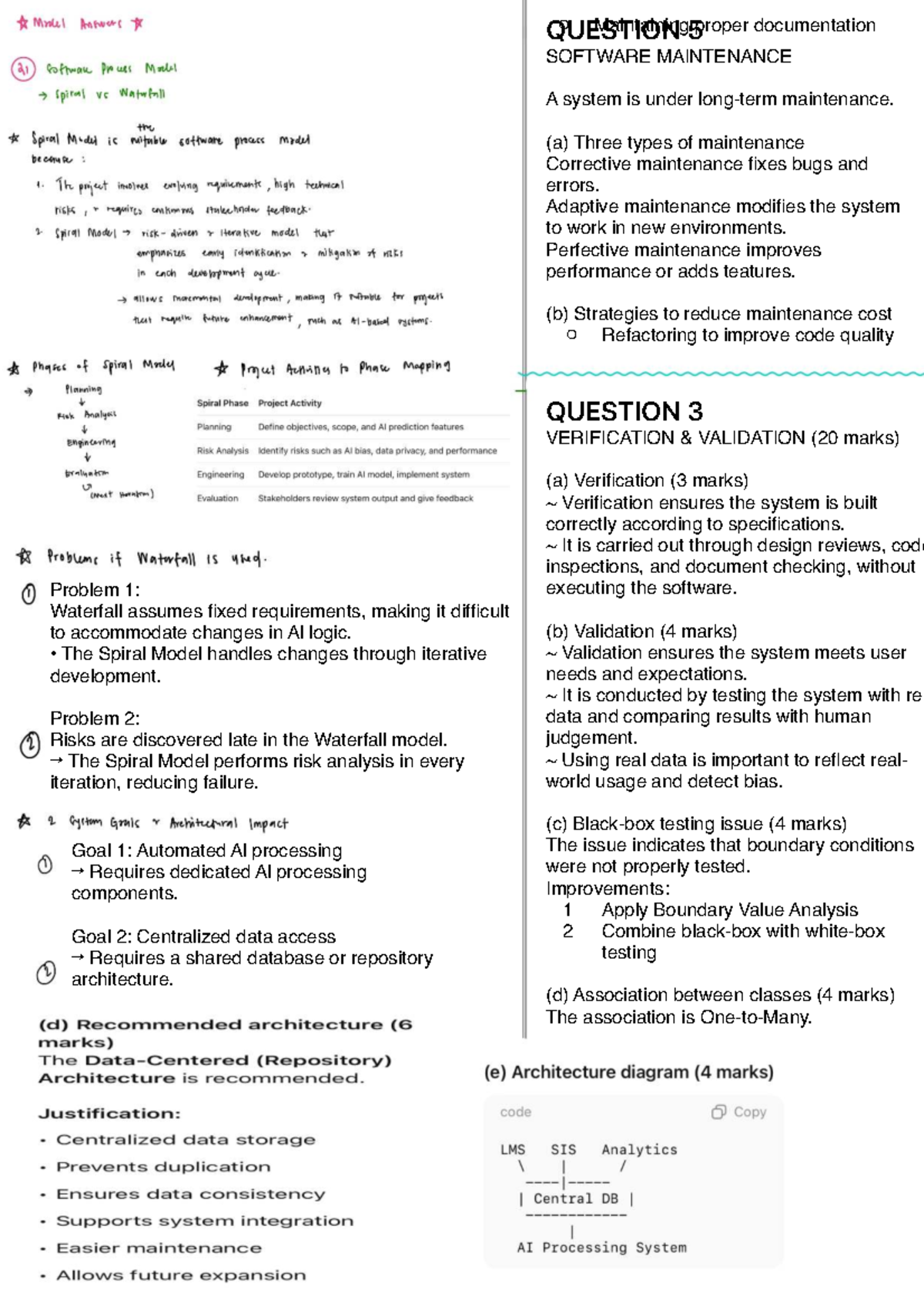 CSC577 Software Maintenance and Process Models Notes - Studocu