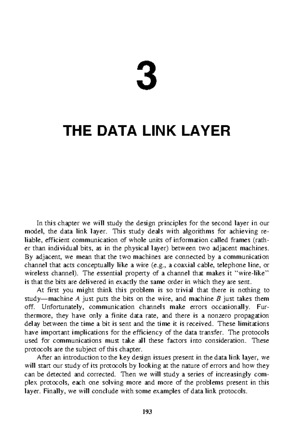 Data Link Layer Overview: Design Principles and Protocols (CN 3) - Studocu