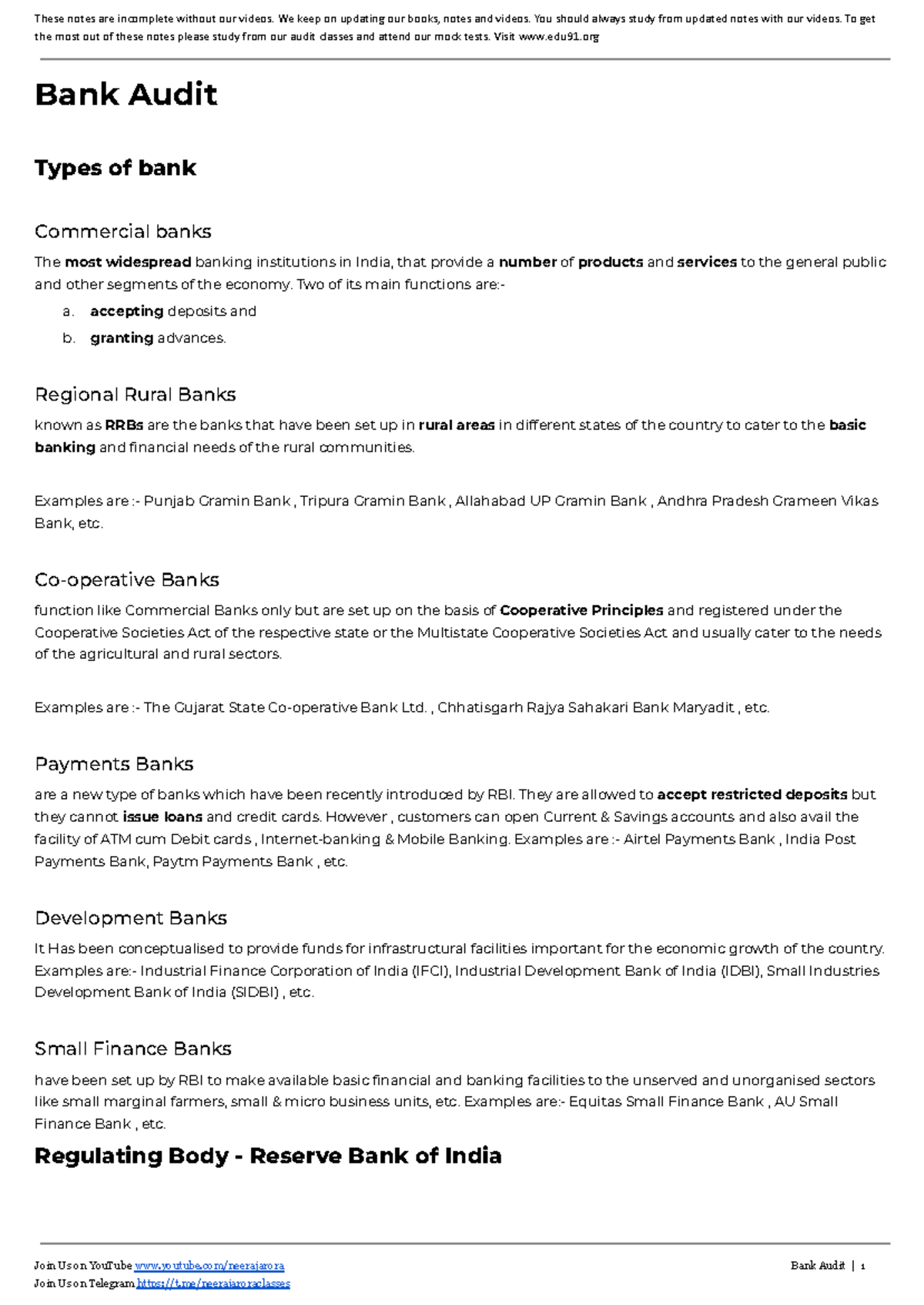 02 C12 Bank Audit Complete Notes - the most out of these notes please ...