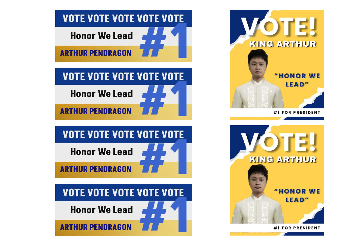 Honor We Lead: King Arthur Pendragon for President Campaign - Studocu