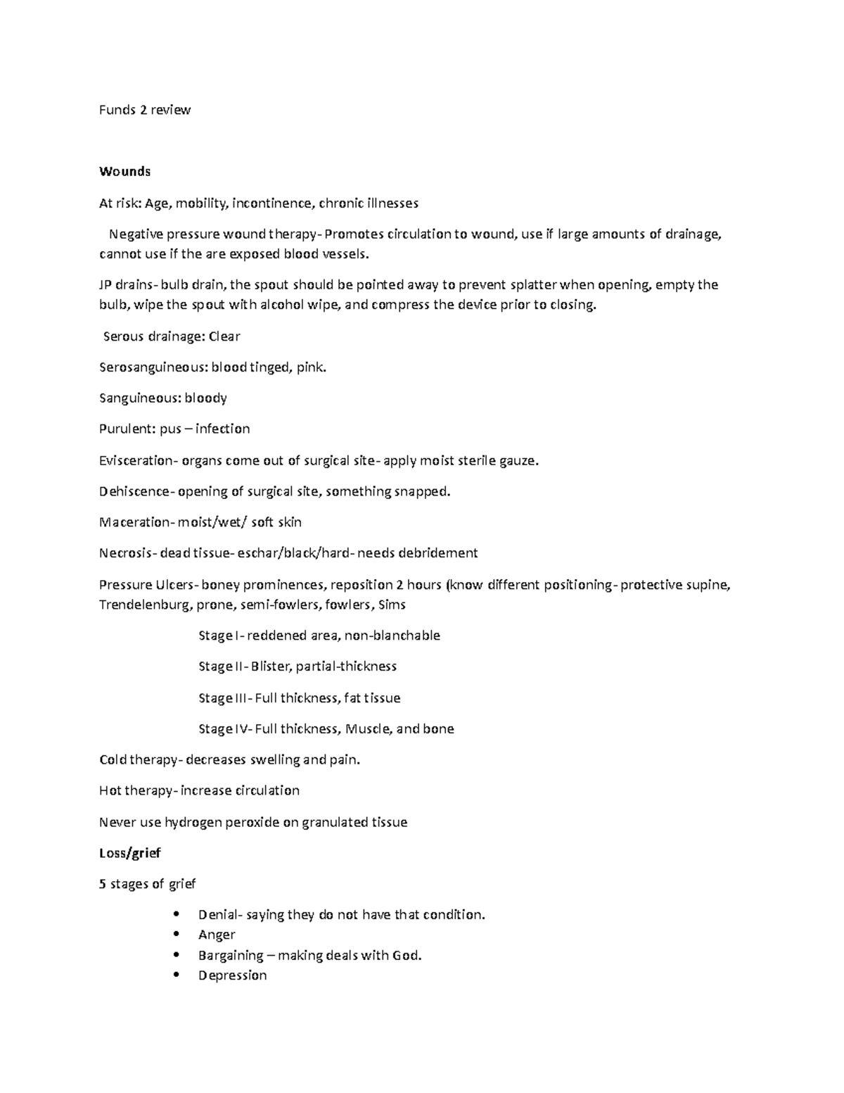 Nursing Exam 2 Review Notes: Key Concepts & Interventions - Studocu