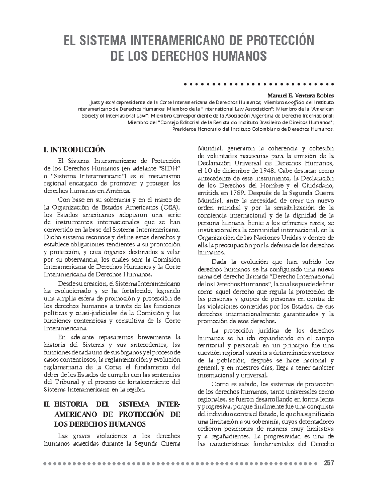 EL SISTEMA INTERAMERICANO DE PROTECCIÓN DE LOS DERECHOS HUMANOS ...