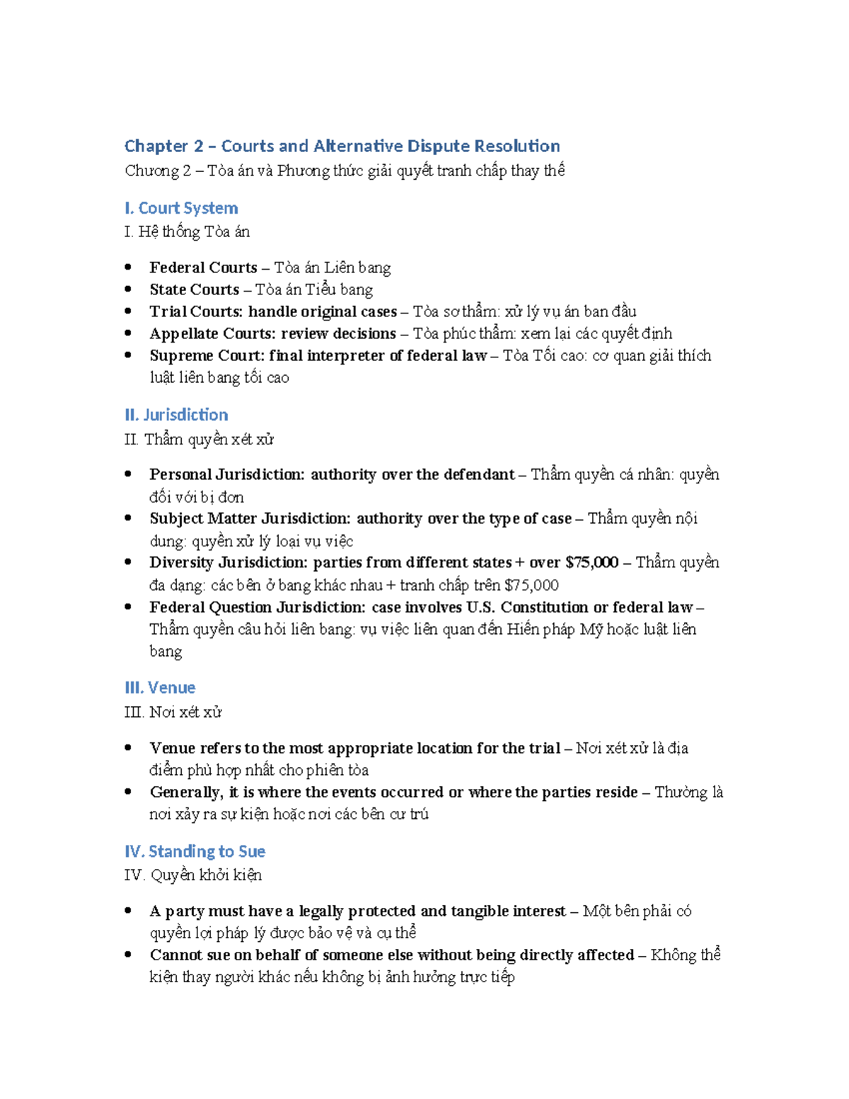 Chapter 2 - Business Law: Courts & Alternative Dispute Resolution ...