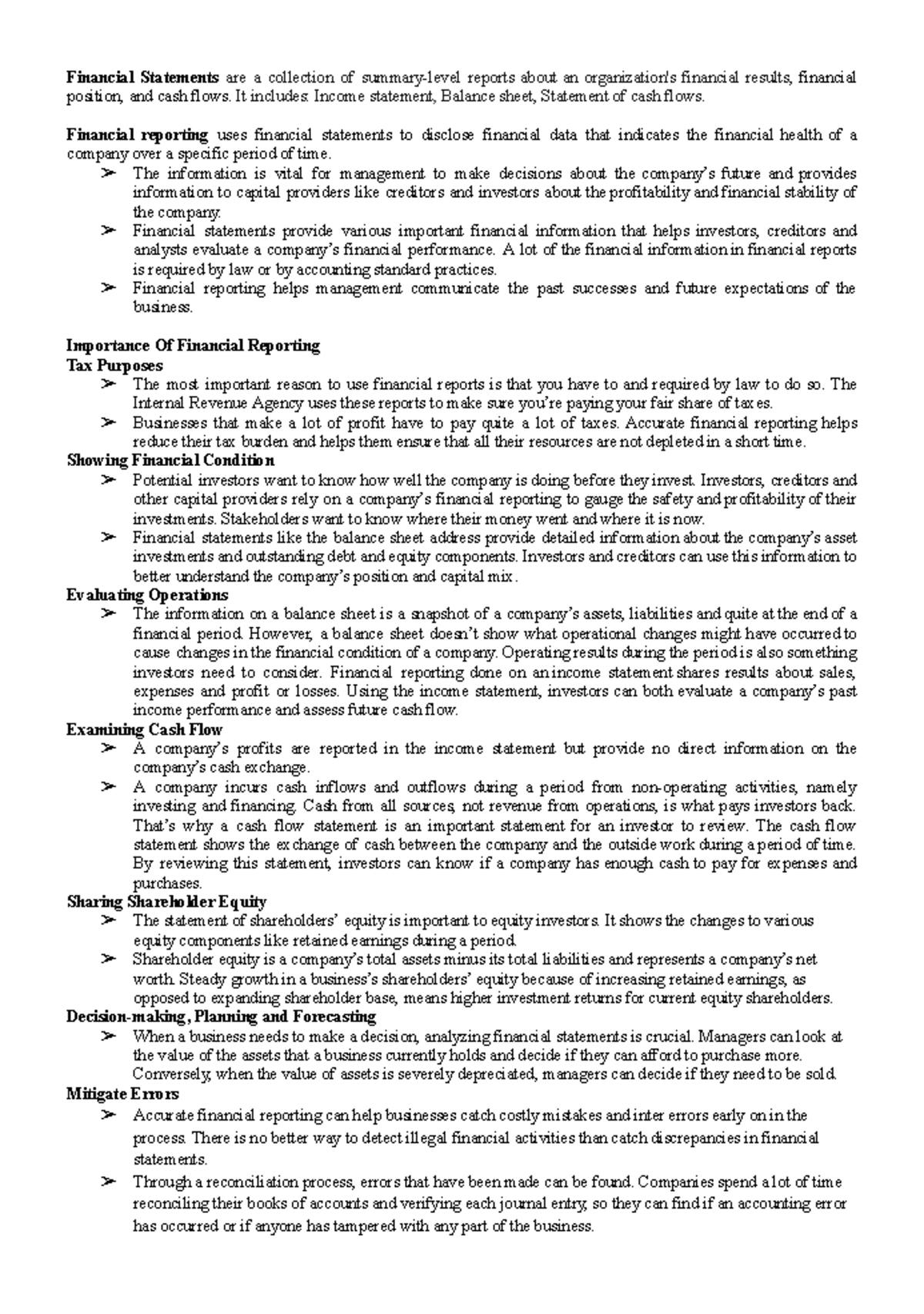 FM Notes: Financial Ratio Analysis and Importance of Financial ...
