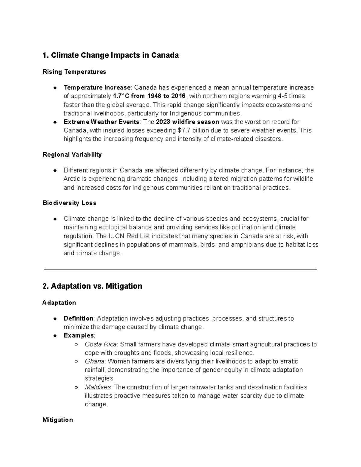 ES297 Midterm 2: Overview of Climate Change Impacts and Solutions in ...