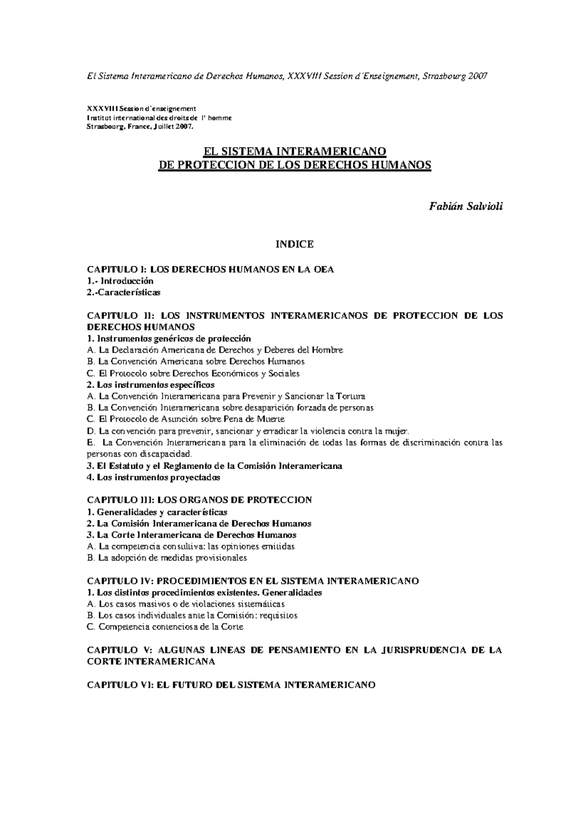 El Sistema Interamericano de Protección de los Derechos Humanos ...