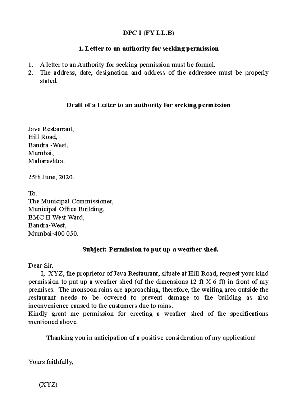 FY LL.B Sem II DPC I-1 - Drafts for Legal Documents and Forms - Studocu