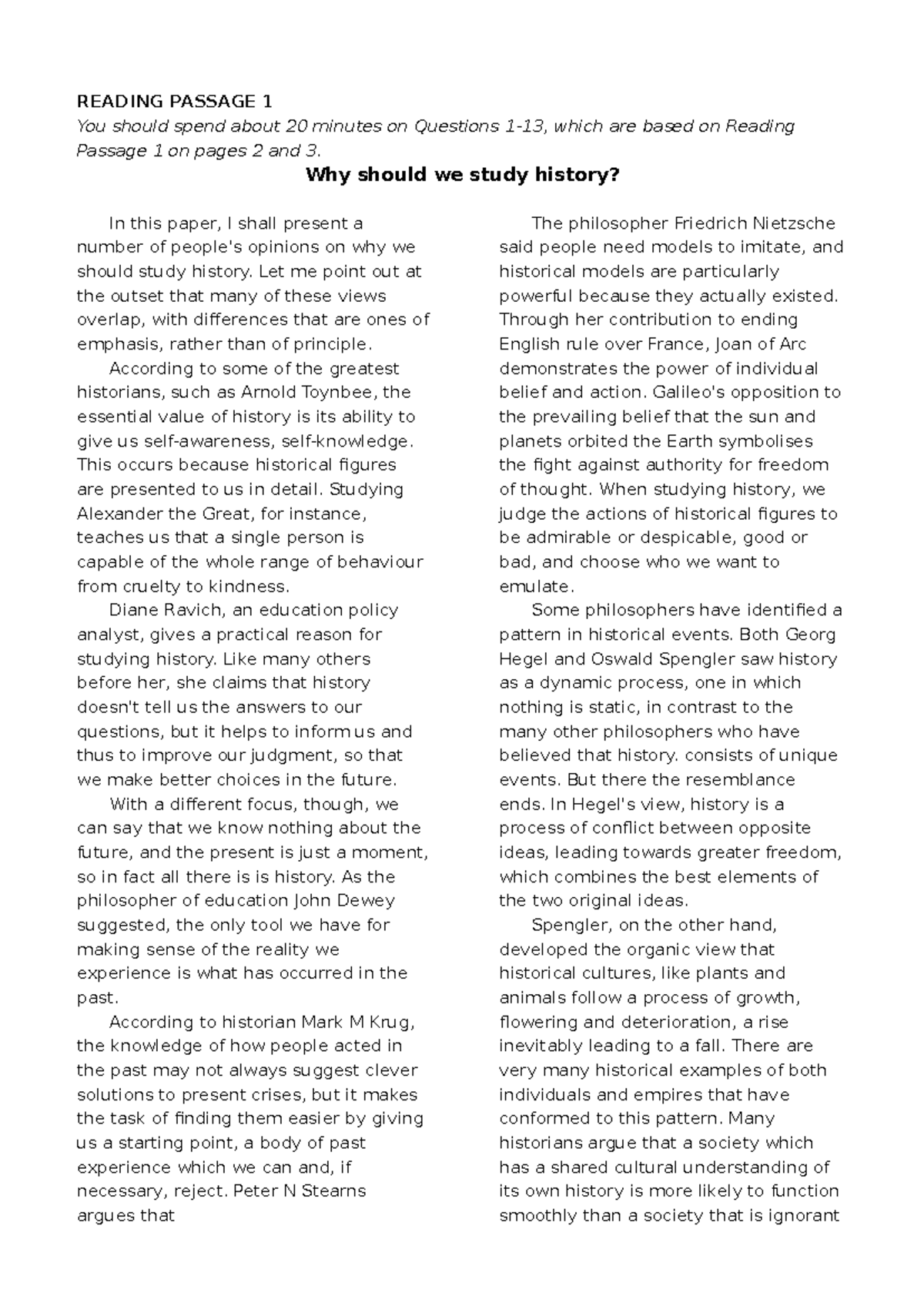 IELTS READING - TEST 7: PASSAGE ANALYSIS & QUESTIONS - Studocu