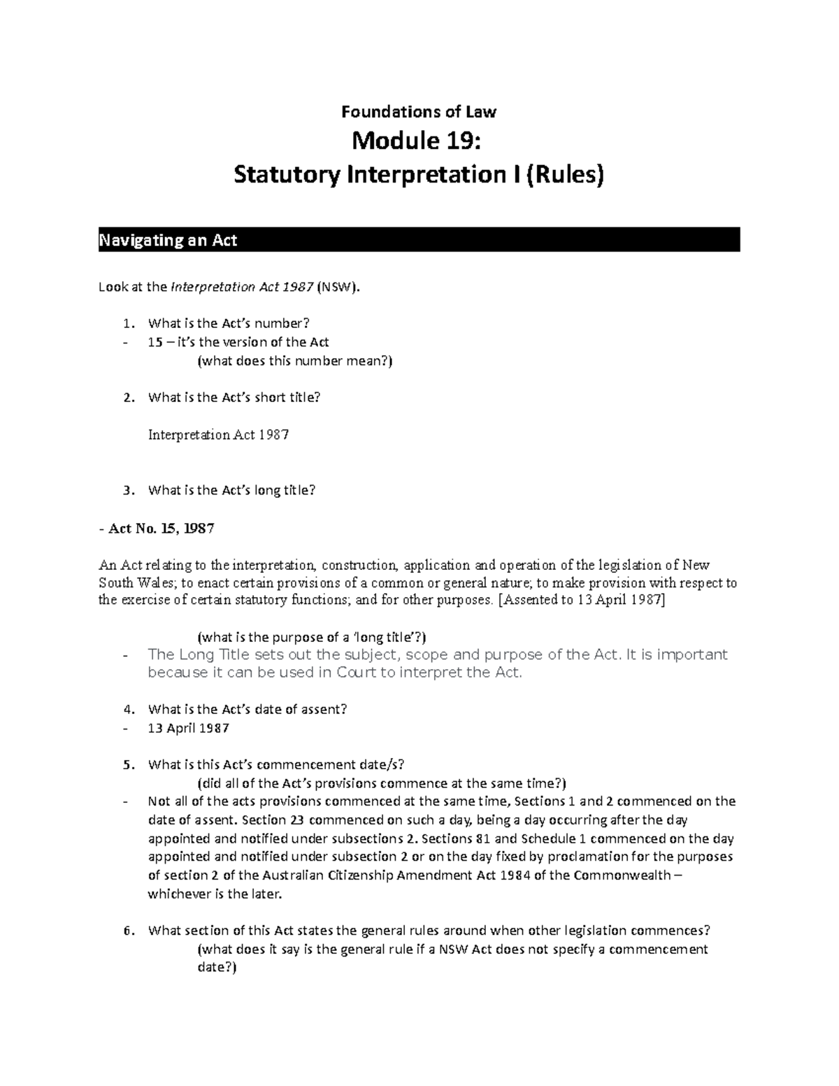 S23 FOL 19 - Stat Interp I (Rules) - Foundations of Law Module 19 ...