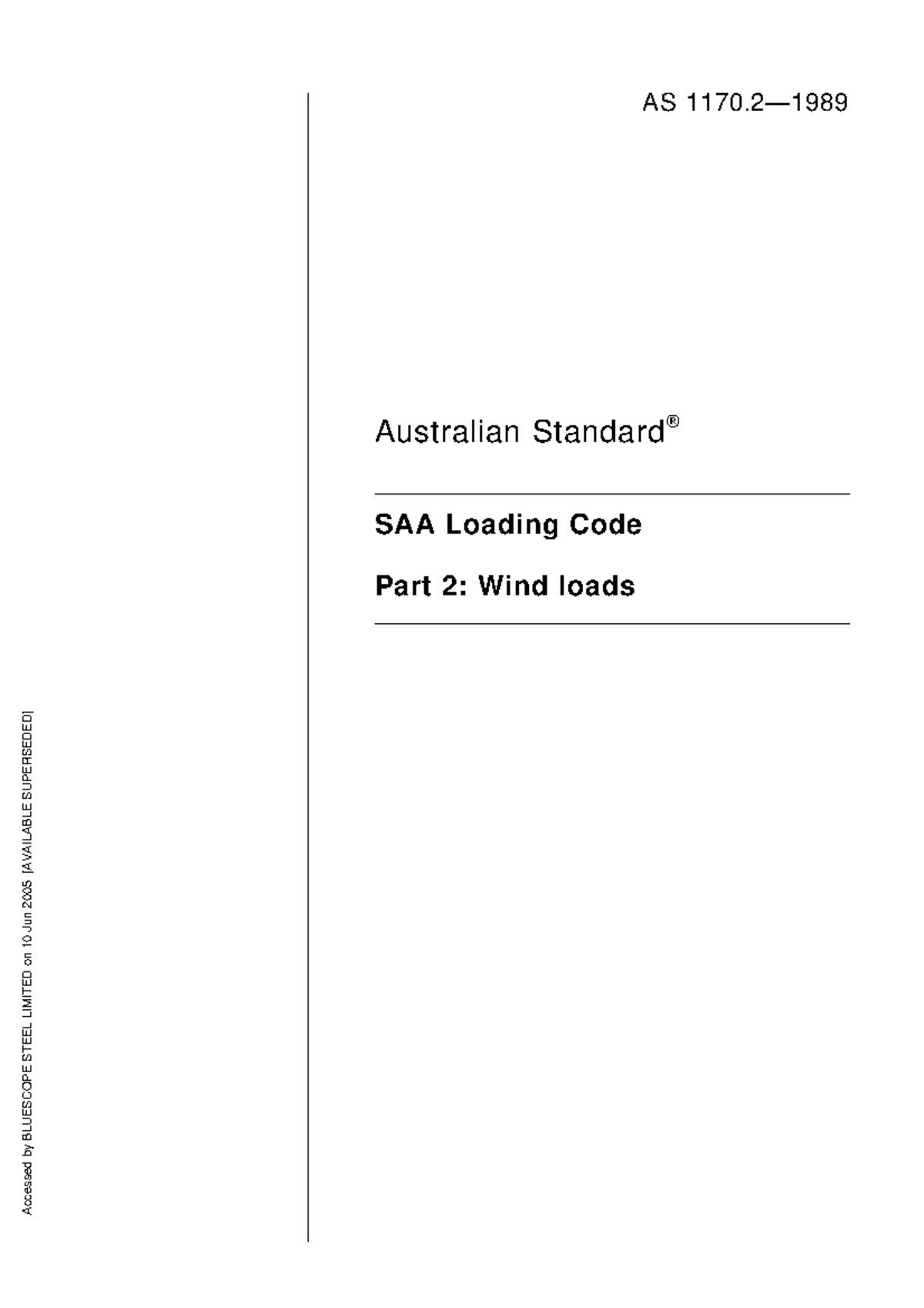 1170 2 1989 wind loads - WWWWWWWWWWWWWW - Australian Standard SAA ...