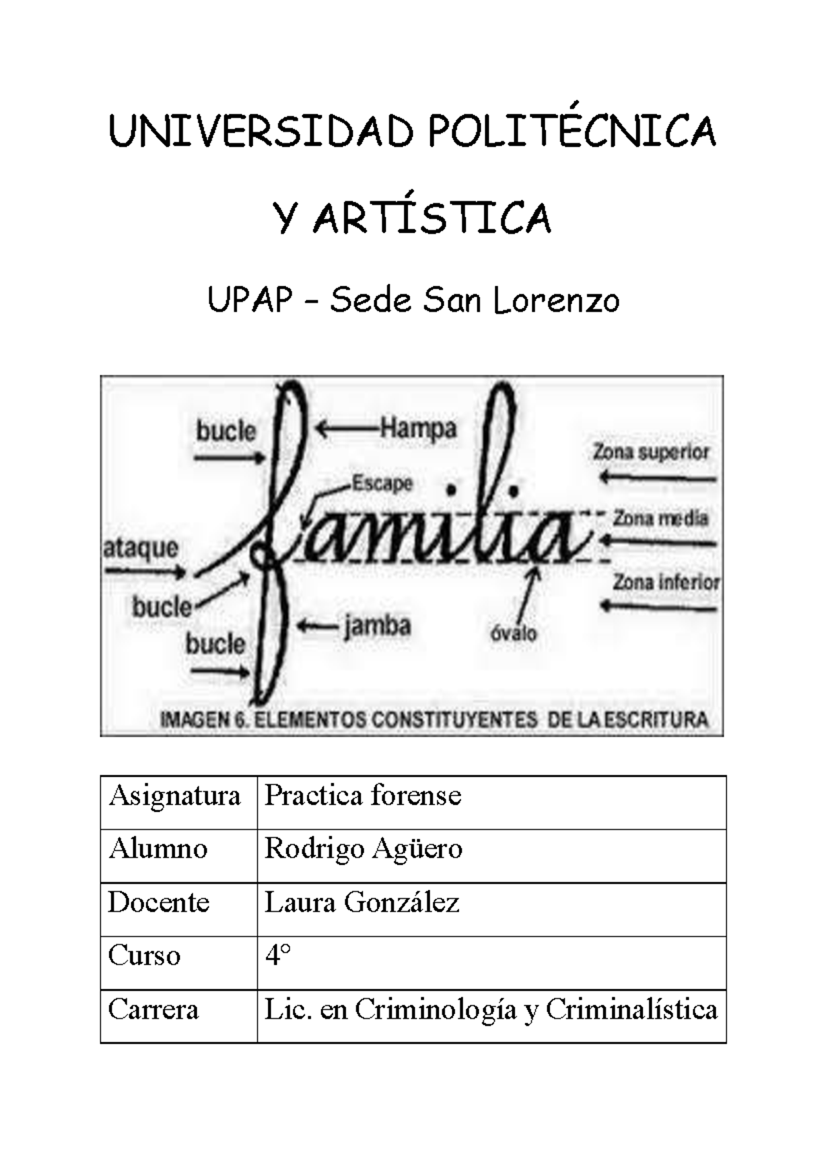 Cotejo de Firmas en Práctica Forense - Lic. en Criminología - Document Preview