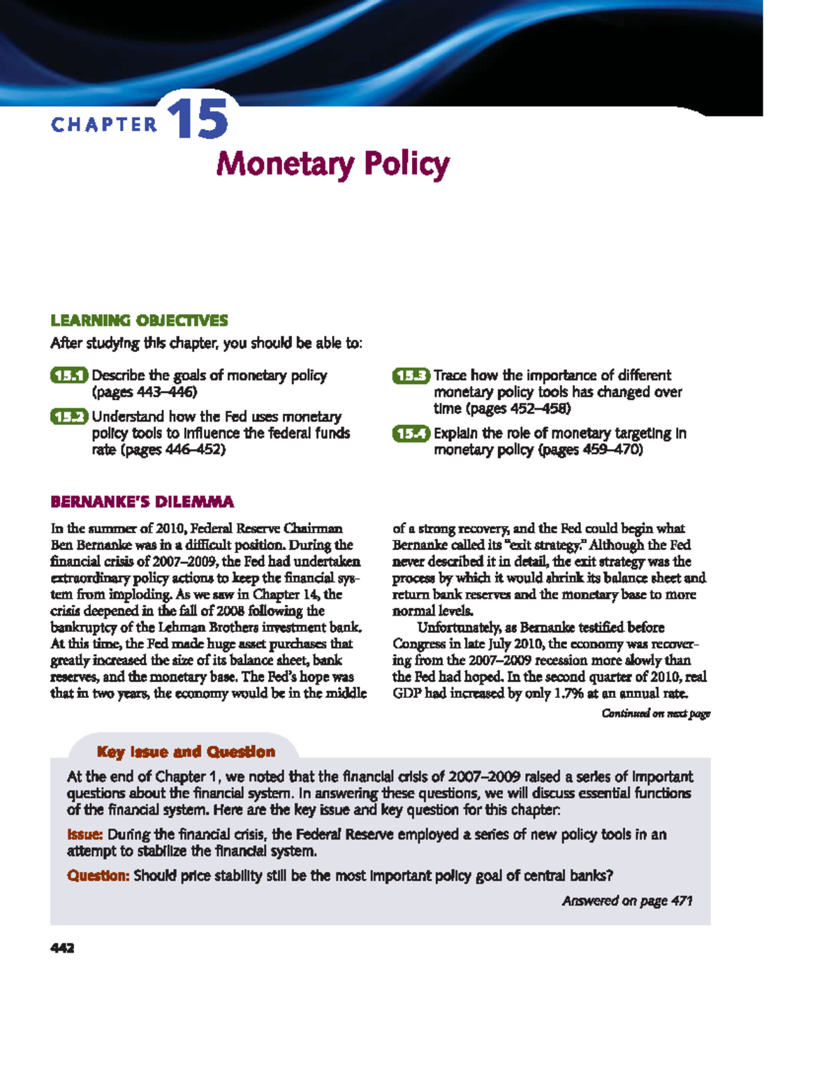 442-471 - Copy - SDHFWFGHSG - CHAPTER 15 Monetary Policy LEARNING ...