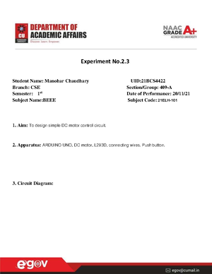 3.2 BEEE Worksheet (1)-converted - Experiment Title. 3. Student Name ...