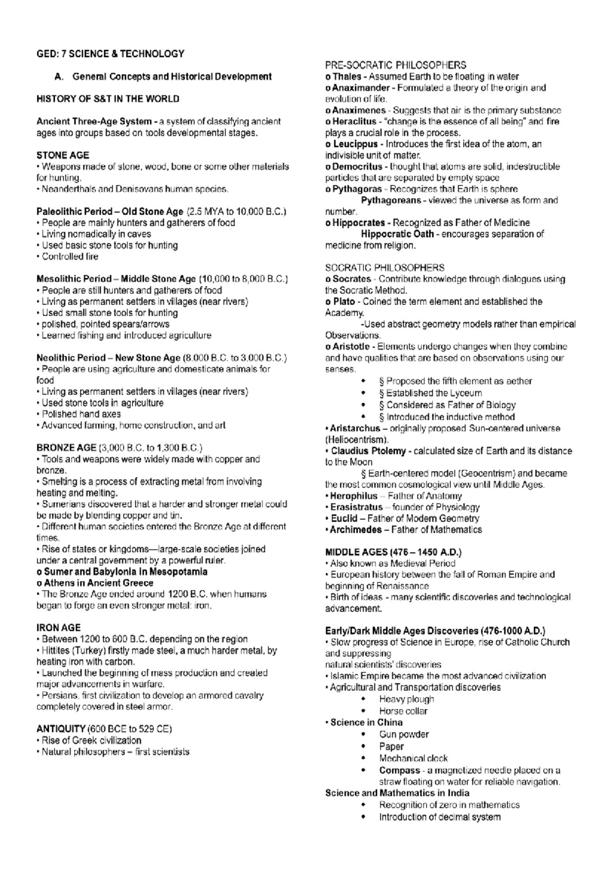 GED 7 - Review of Historical Development in Science and Technology ...