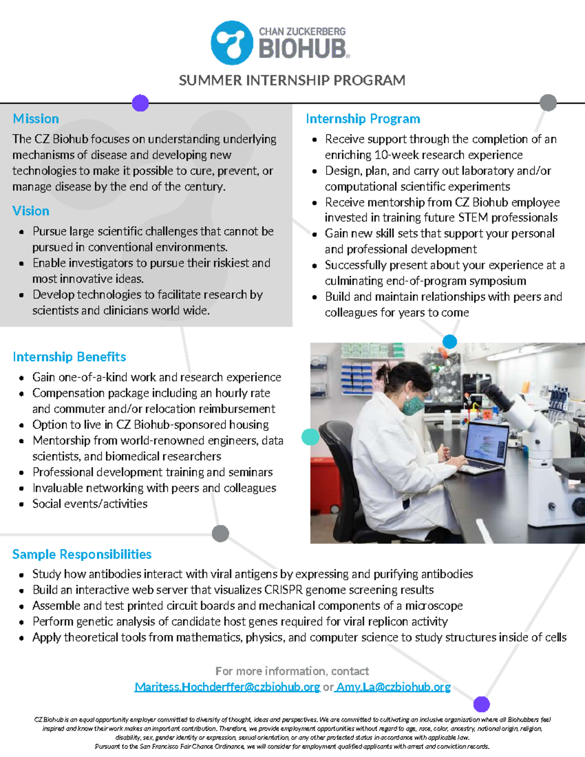 2023 Summer Internship Program - CZ Biohub Overview - Studocu
