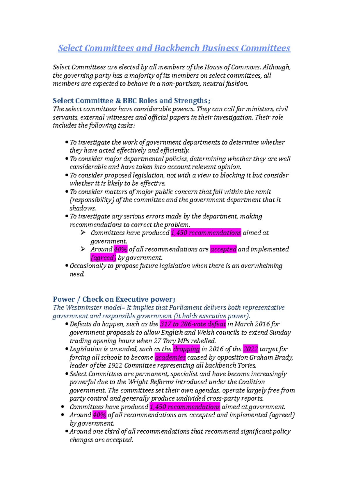 HOC Select Committees: Effective Accountability or Limited Influence ...