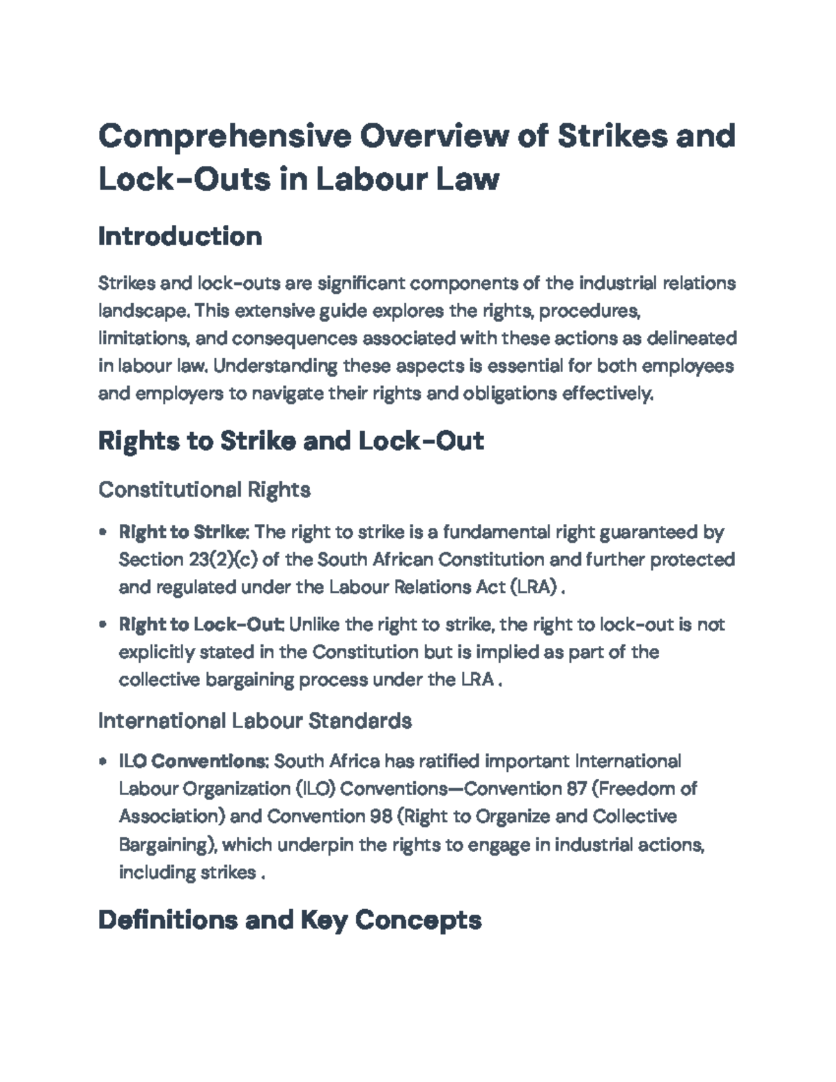 Comprehensive Guide to Strikes & Lock-Outs in Labour Law (Labour Law ...