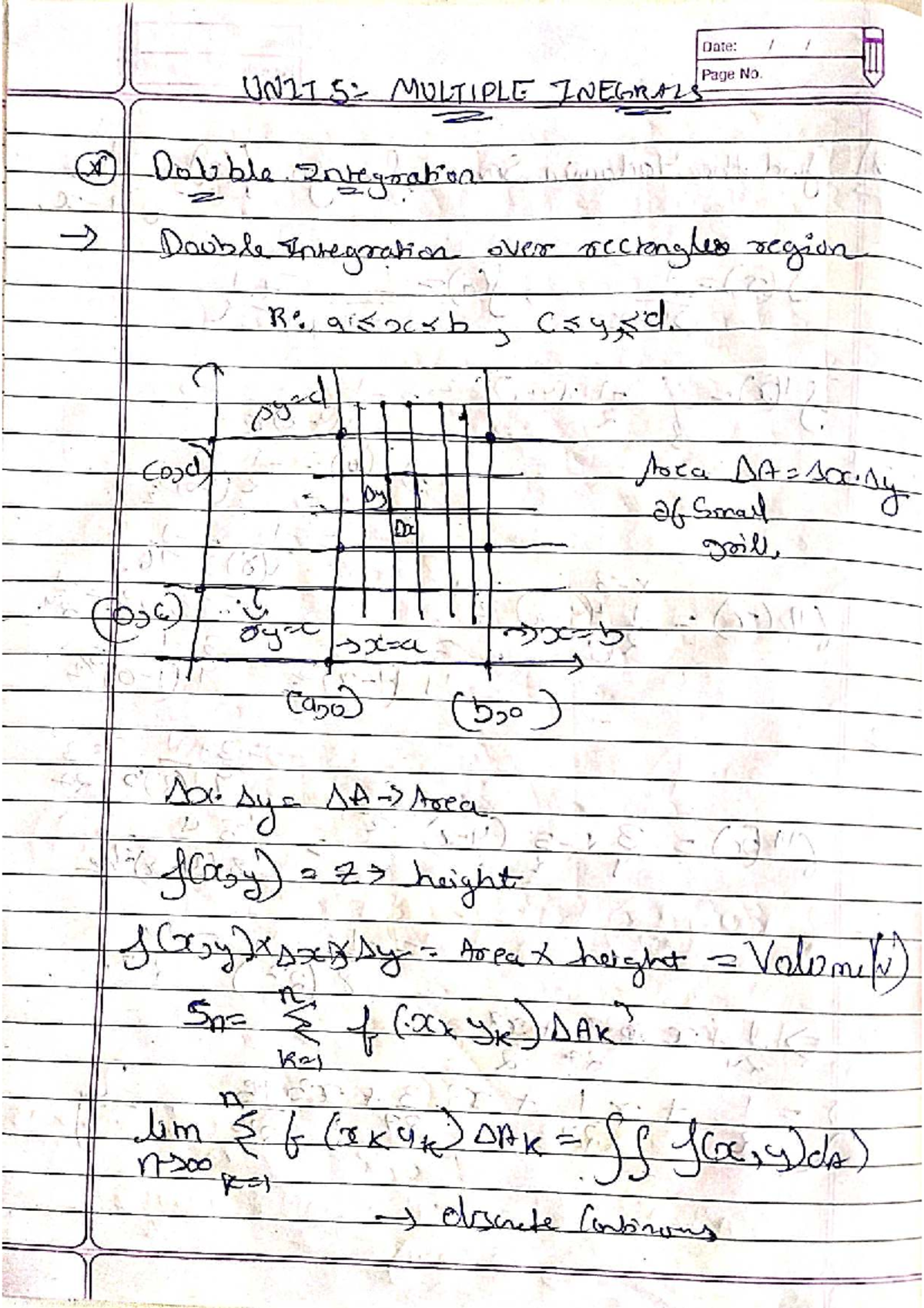 Multiple Integrals M1 Double Integration Techniques And Applications