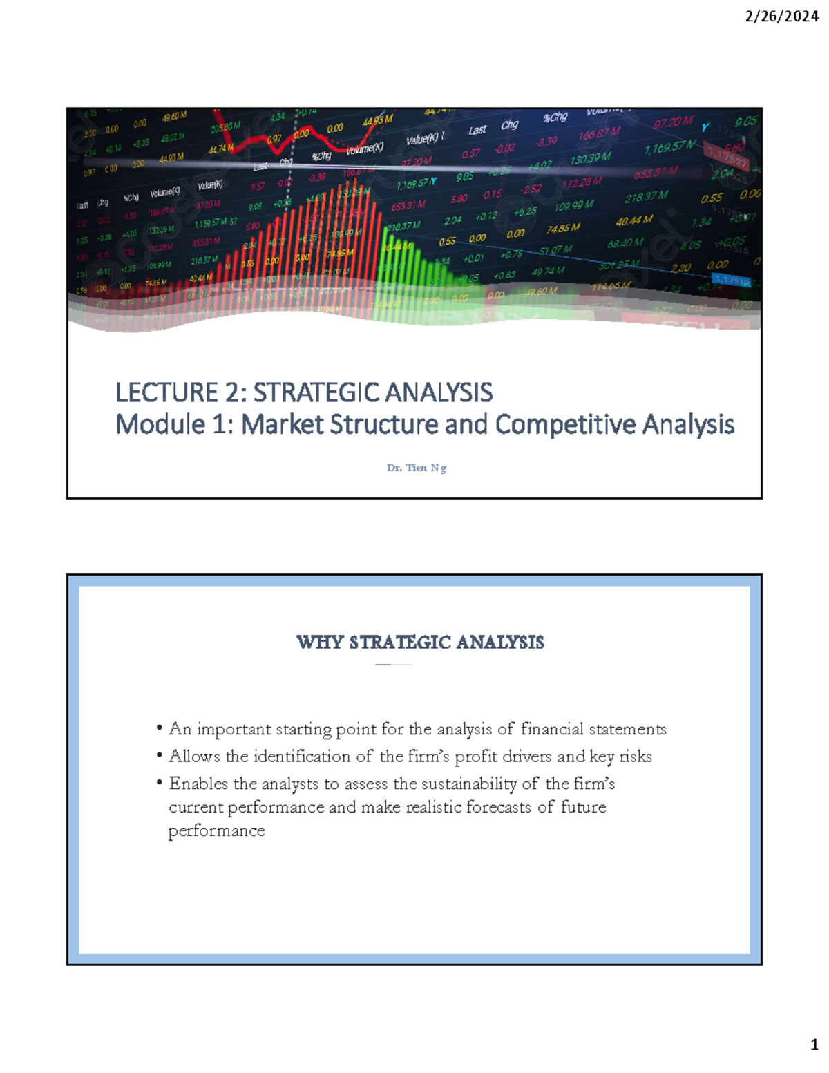 Iubav Lecture 2: Strategic Analysis on Market Structure & Competition ...