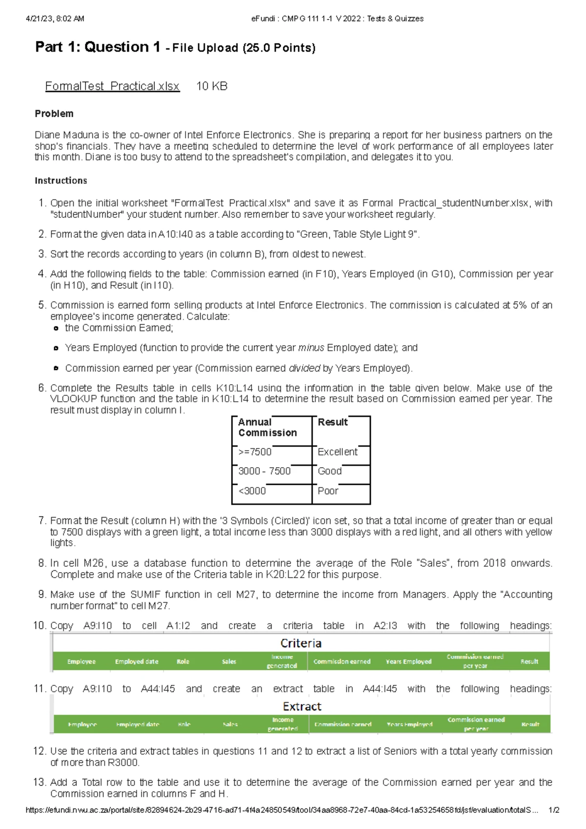 Exam Practical test - Python Programming Test – One Question (25 Marks ...