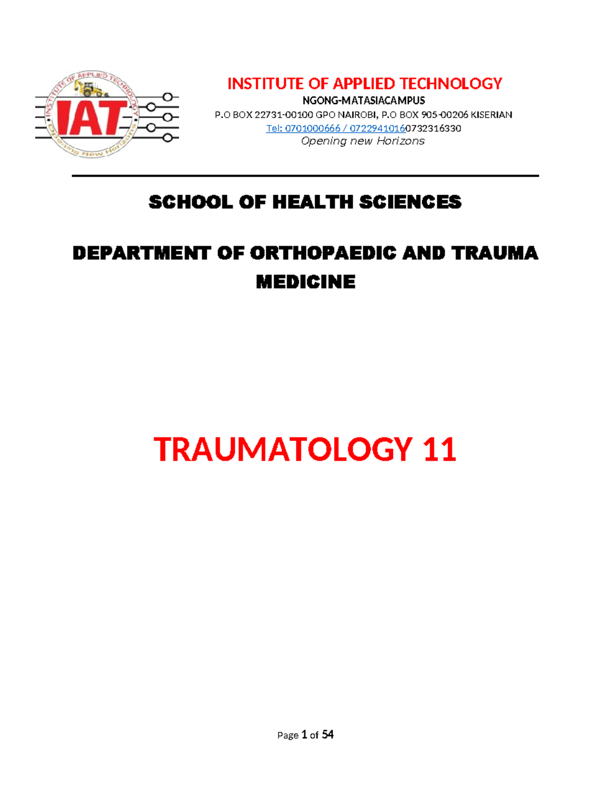 Traumatology 11: Comprehensive Guide to Upper and Lower Limb Injuries ...