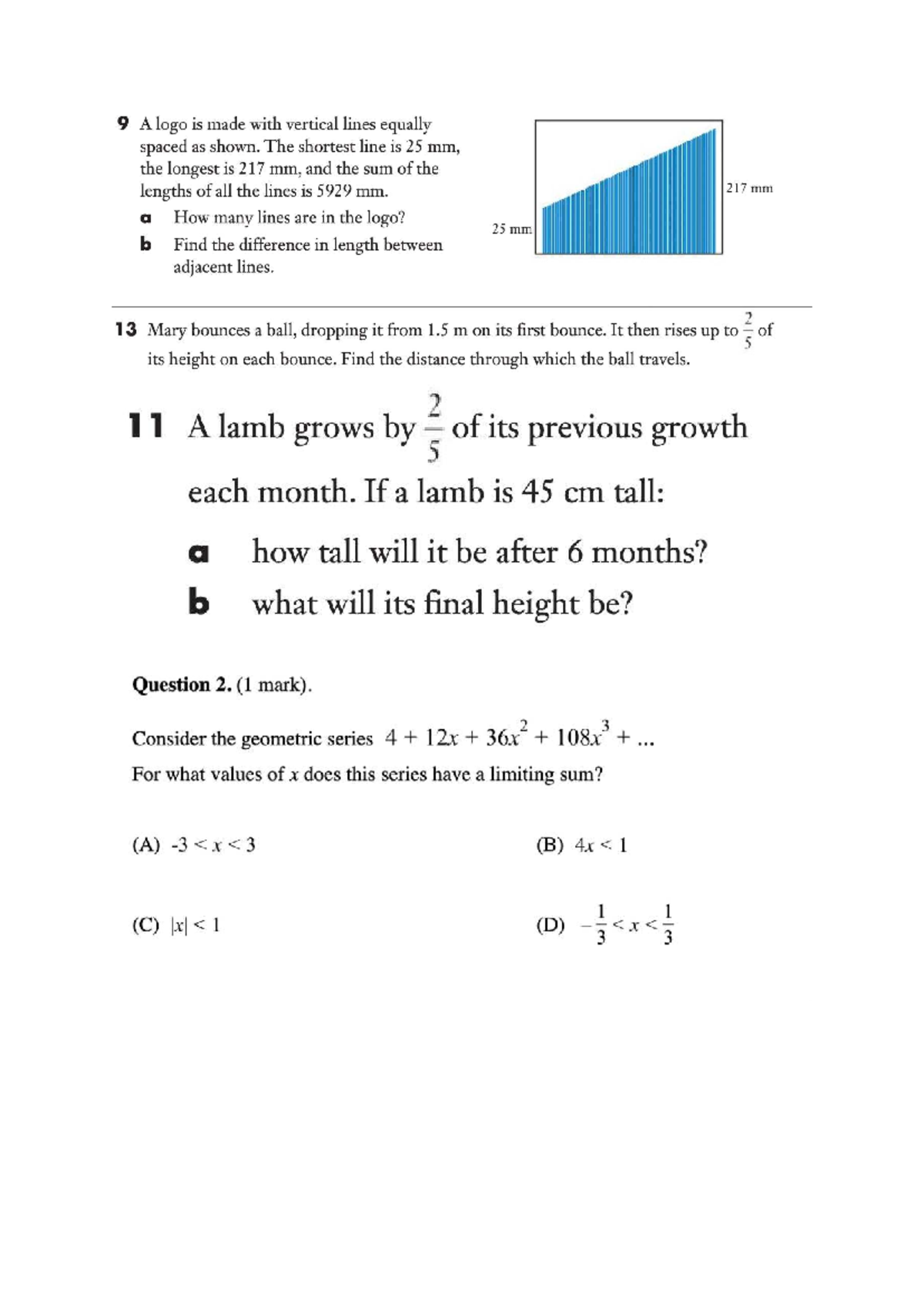 Math Questions for Course 112: Problem Solving and Analysis - Studocu