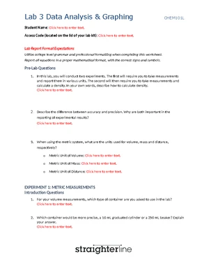 CHEM101L Lab 2 - Final Lab Worksheet for Scientific Method & Hypothesis ...