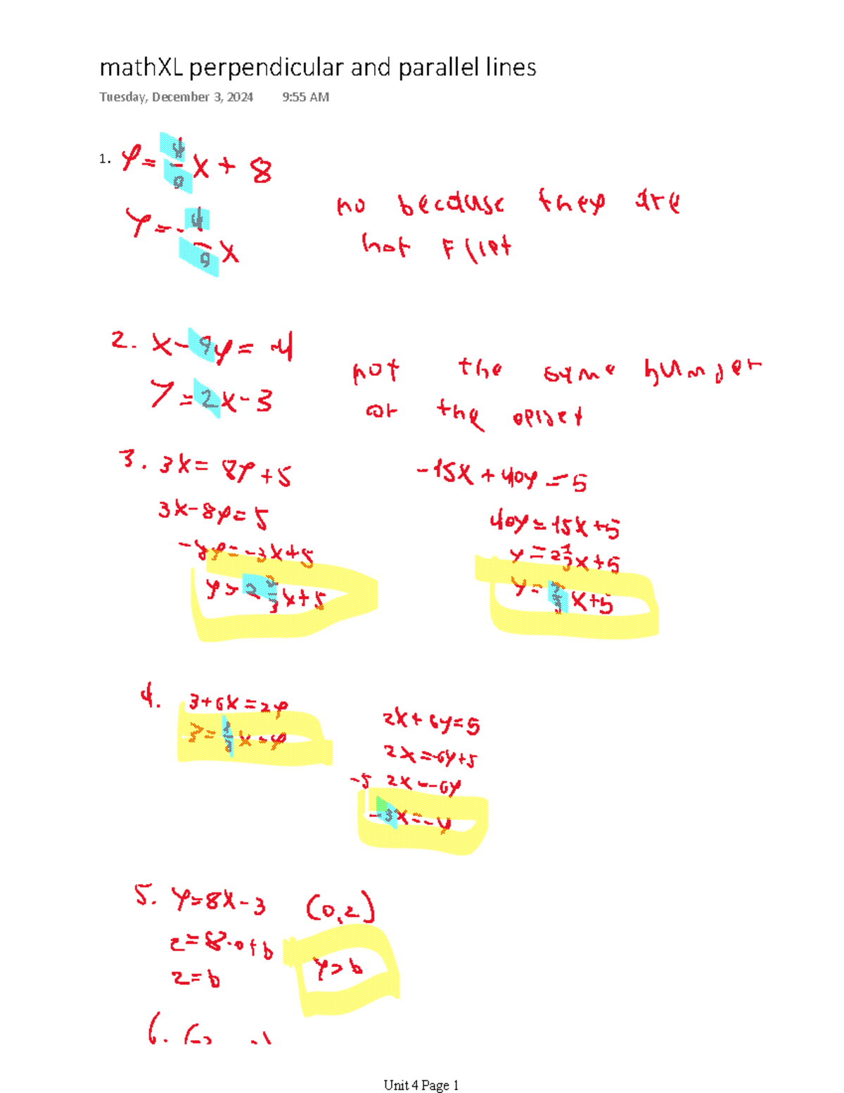 Math XL perpendecular and perulal lines - 1. mathXL perpendicular and ...
