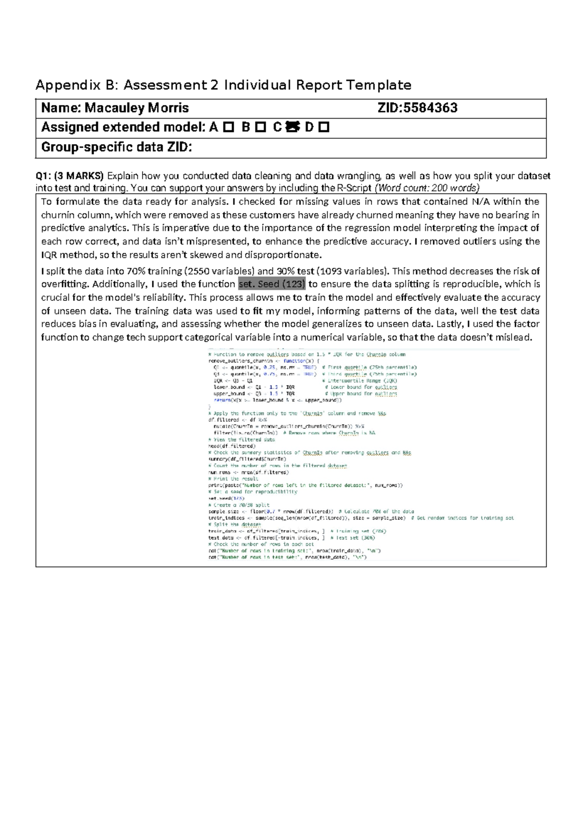 ASS 2 s1 COMM1190 Assessment 2 Appendix B T3 2024 - Appendix B ...