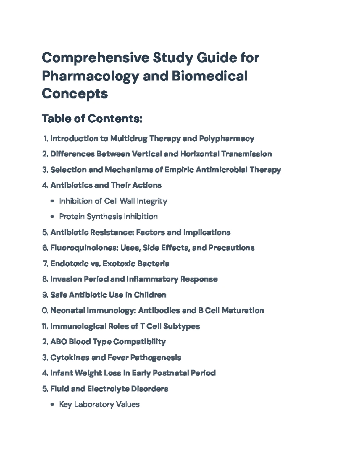 CNS and Cardiovascular Medications: Key Concepts and Guidelines - Studocu
