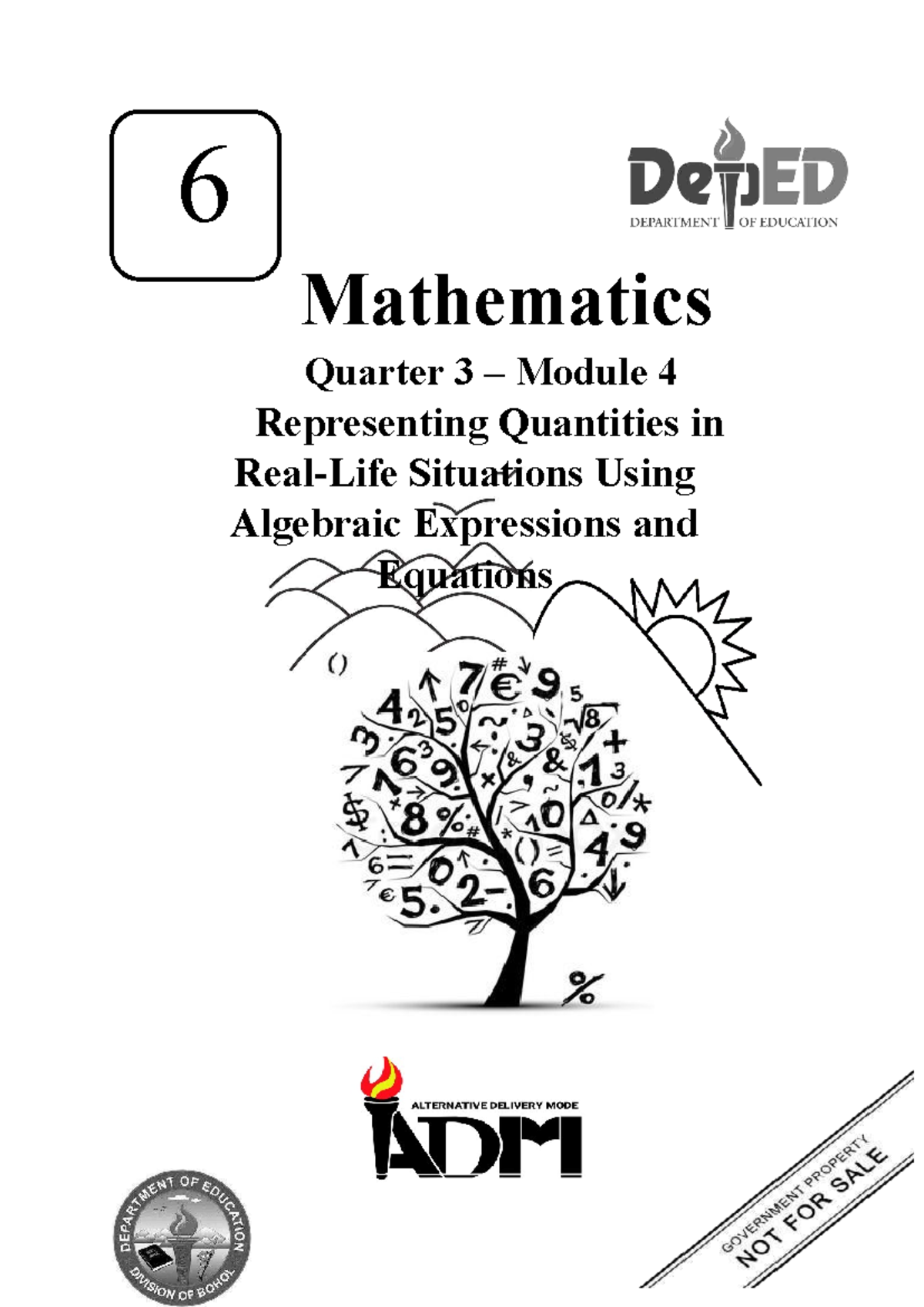 Math6 Q3 SLM Wk4 - Representing Quantities with Algebraic Expressions ...