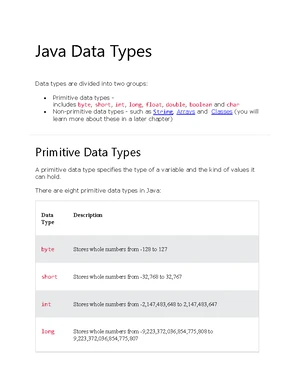 Java-2 - Lecture Notes on Output, Comments, and Variables for G11 ETECH ...