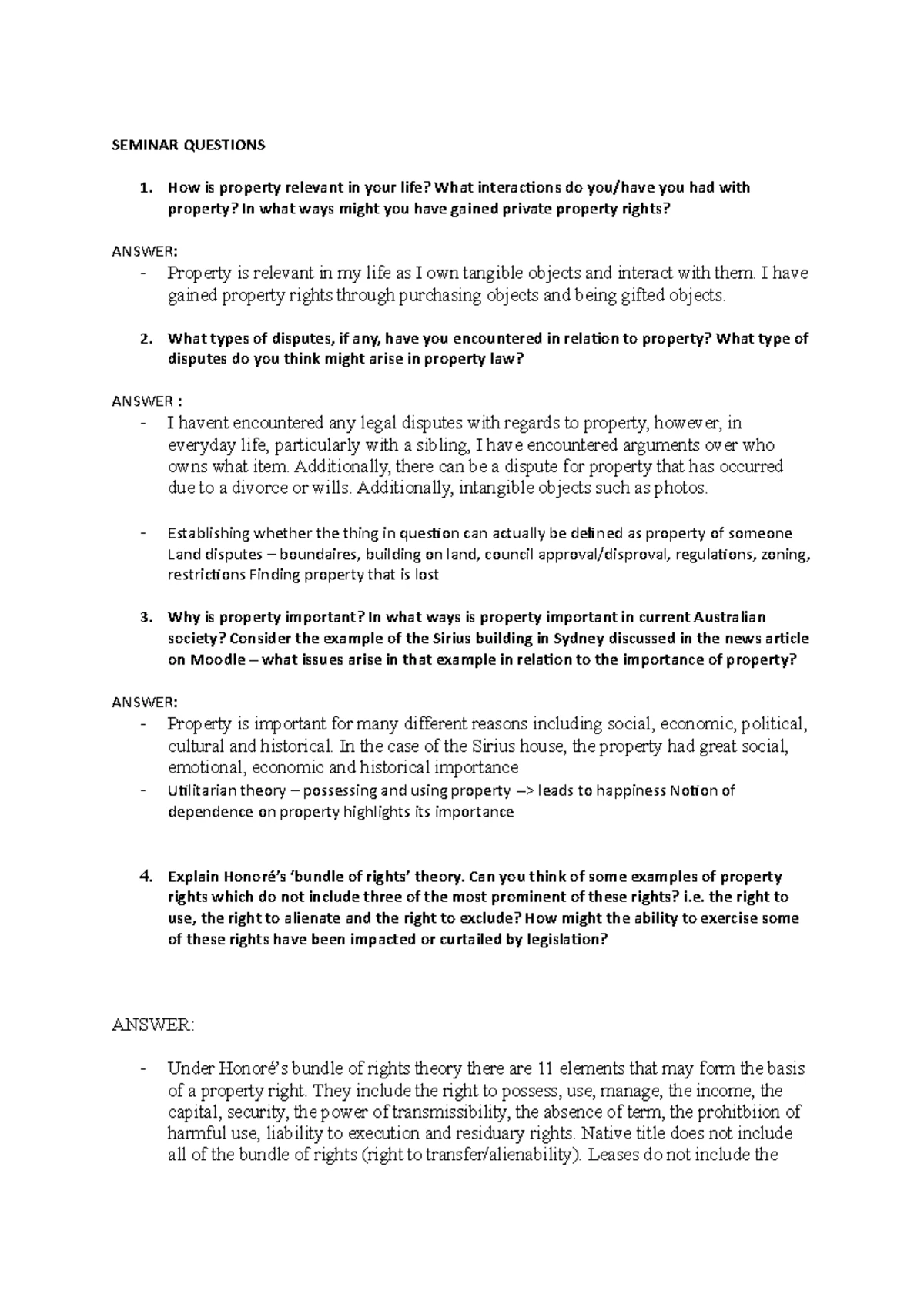 Week 10 2023 Seminar Questions - Faculty of Business and Law School of ...
