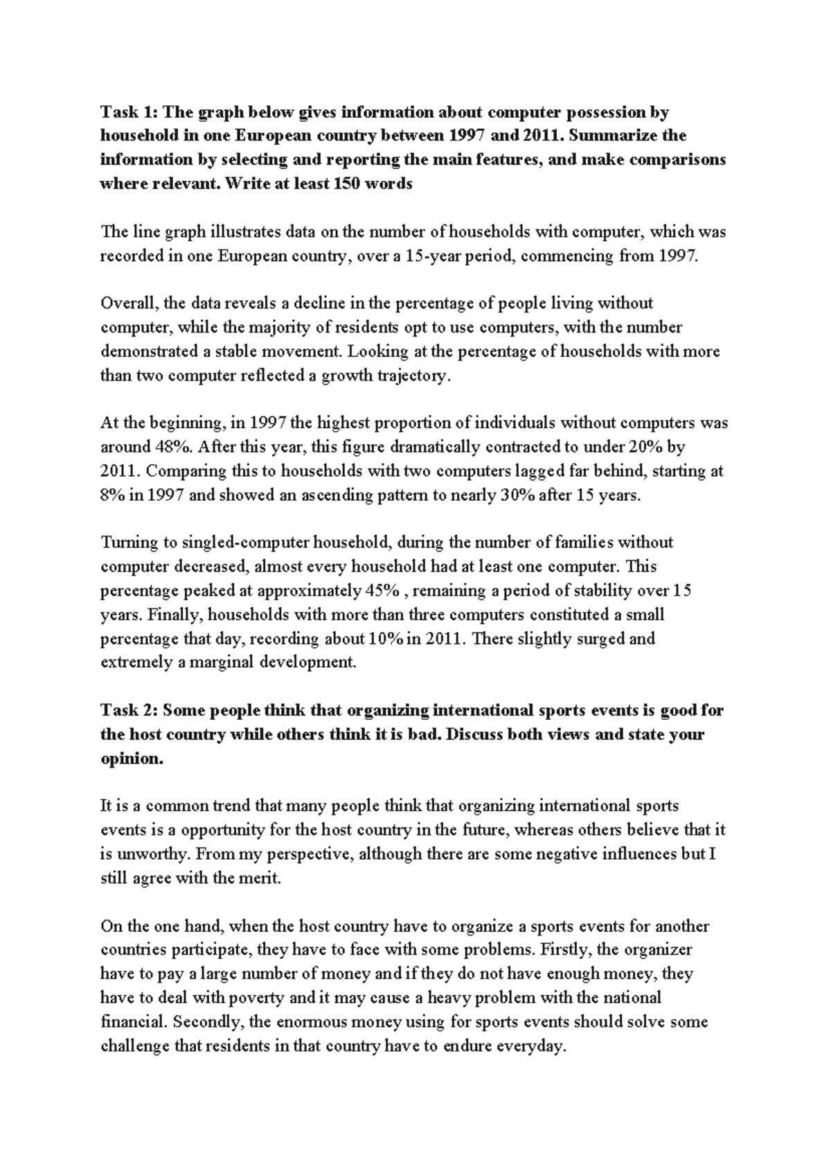 130224 - Task 1 & 2: Analysis of Computer Ownership & Sports Events ...