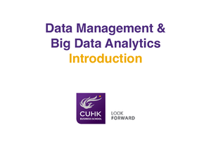 Individual assignment 3: Data management and big data analytics - Studocu