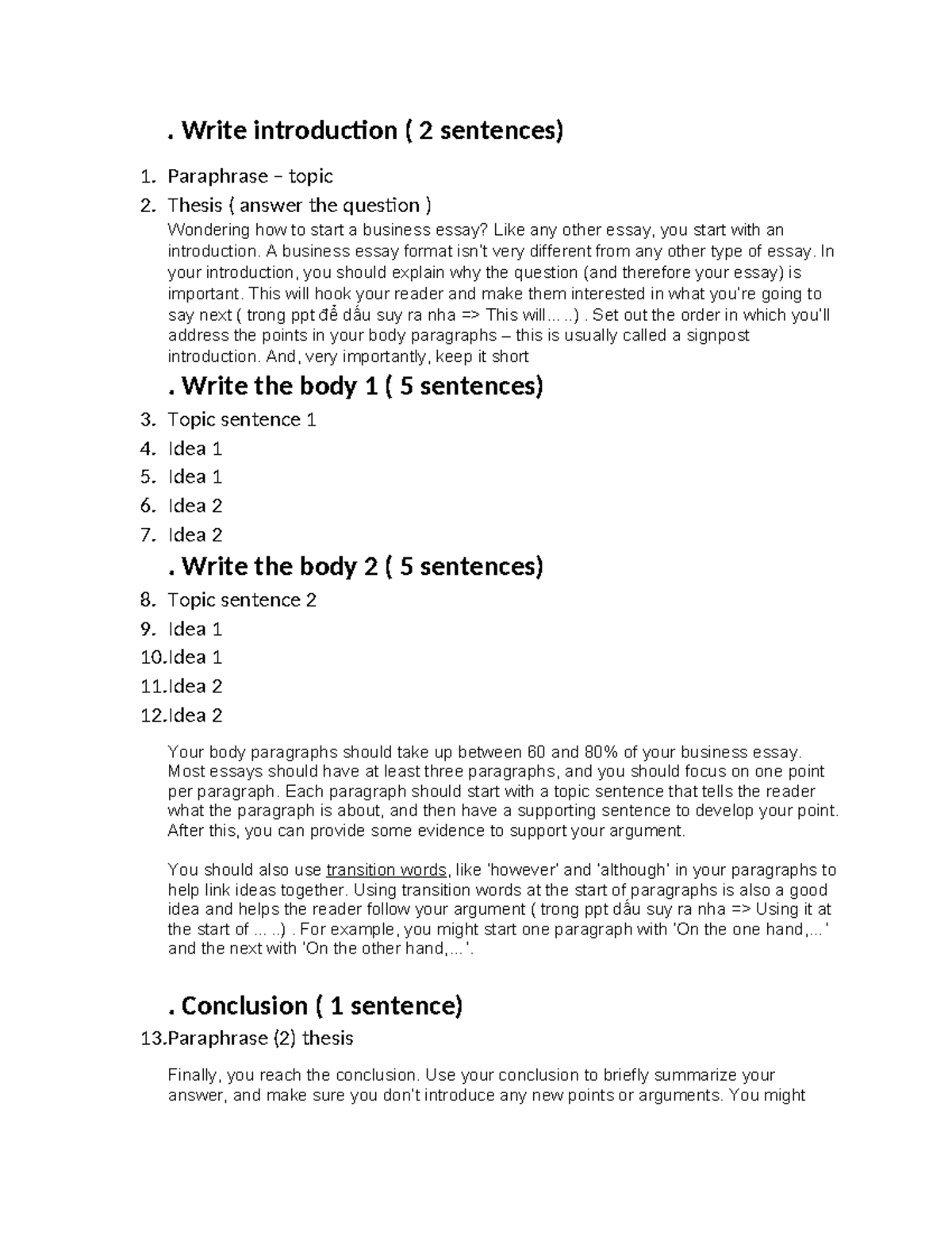 Write introduction - practical - . Write introduction ( 2 sentences) 1 ...
