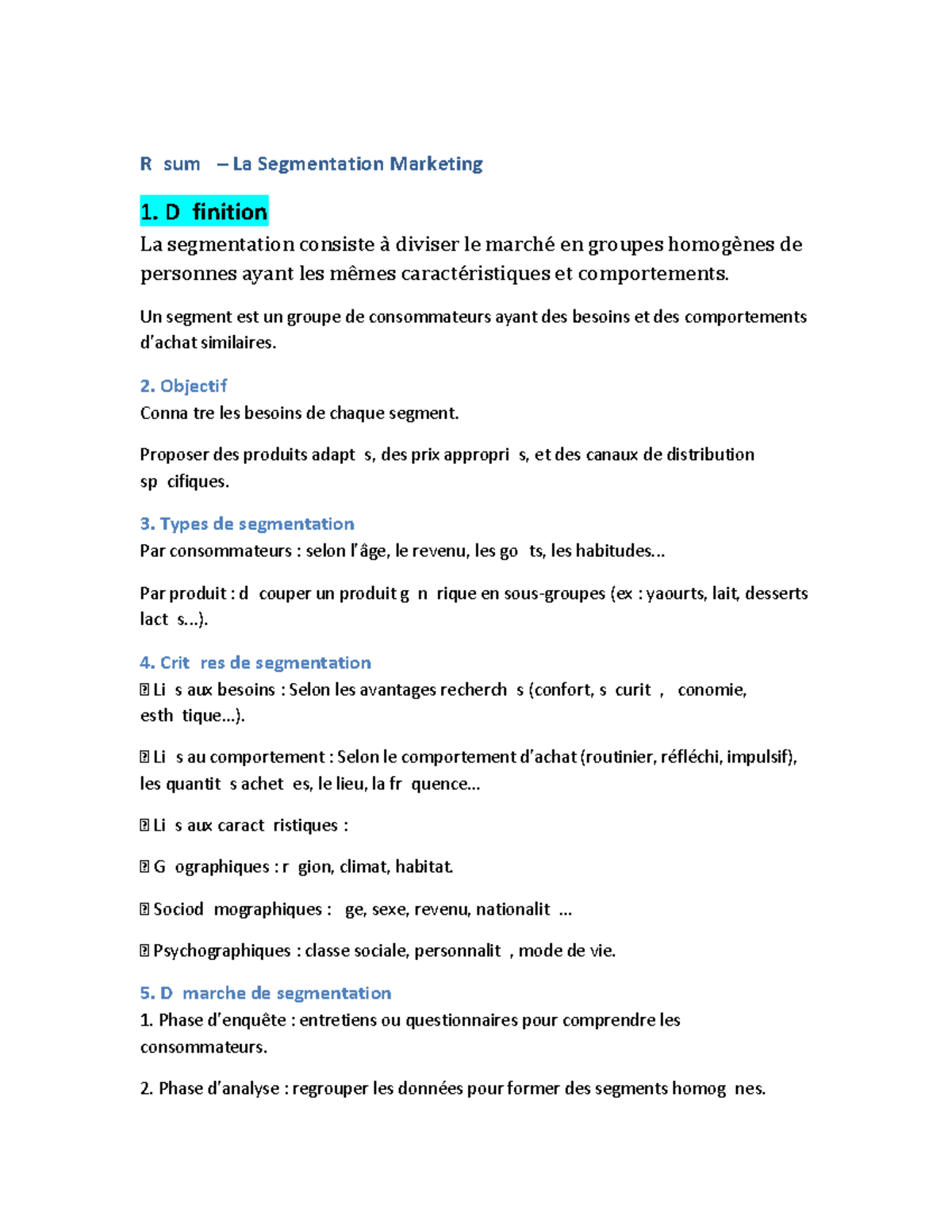 R sum de la Segmentation Marketing - Thumb 1200 1553 