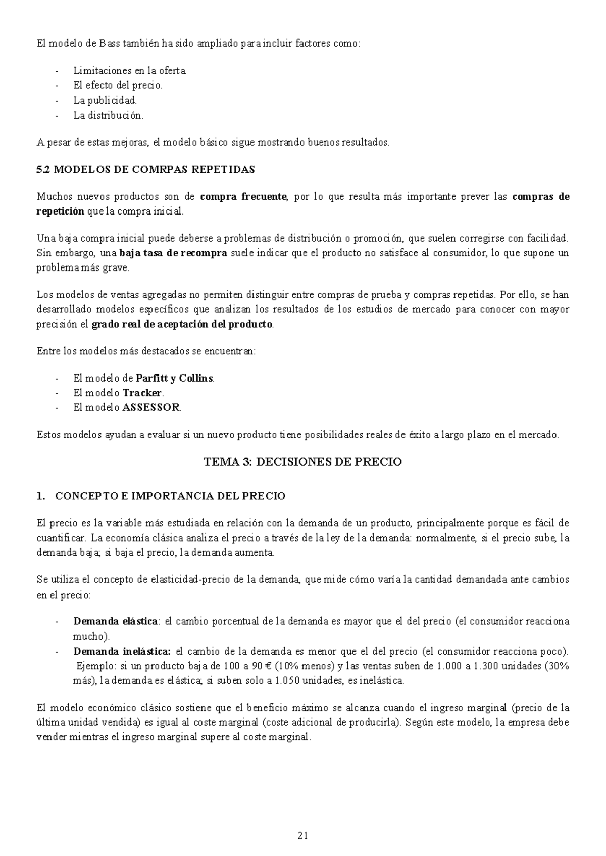 Tema 3: Marketing - Apuntes sobre Estrategias de Precio y Distribución ...