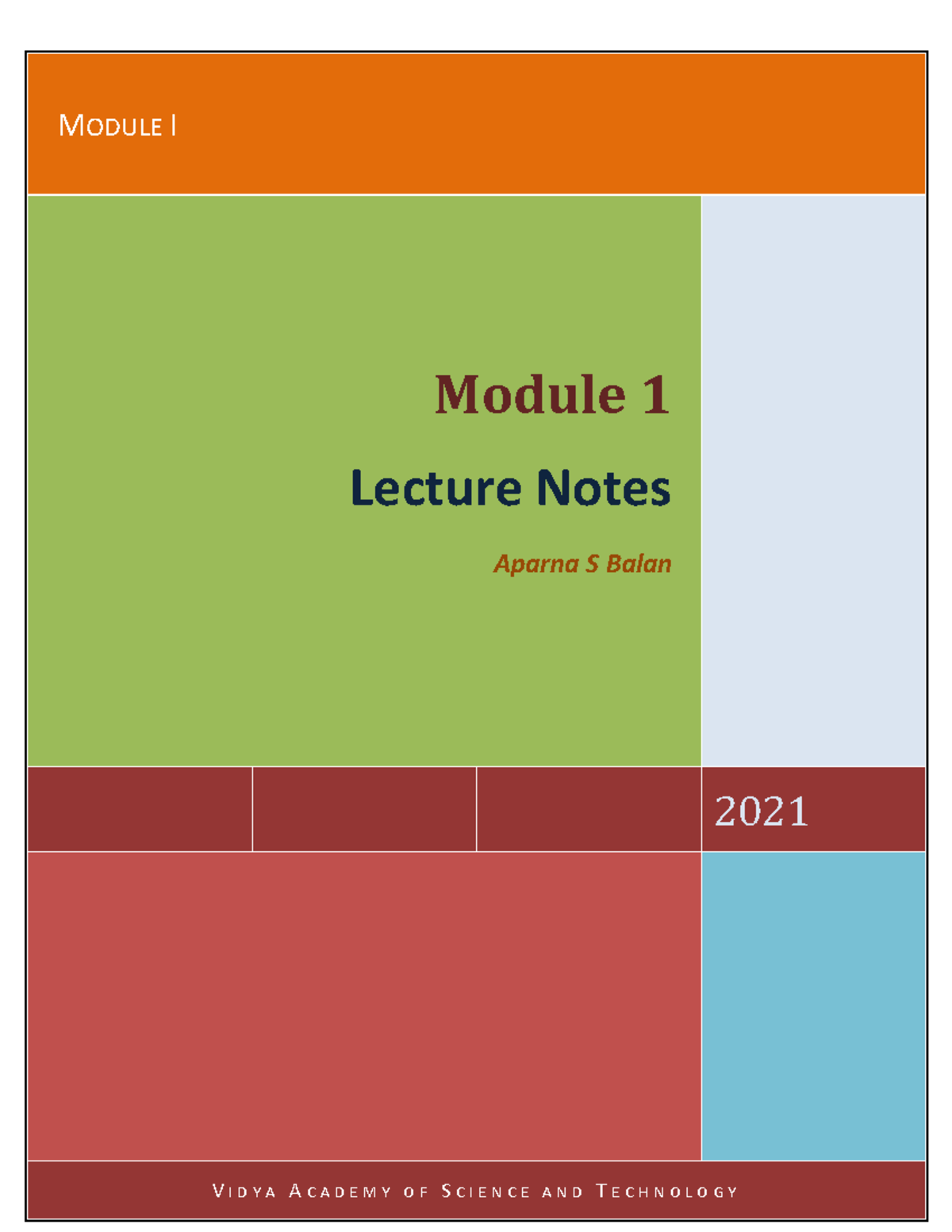 ACN - Lecture Notes on Advanced Computer Networks - Module I - Studocu