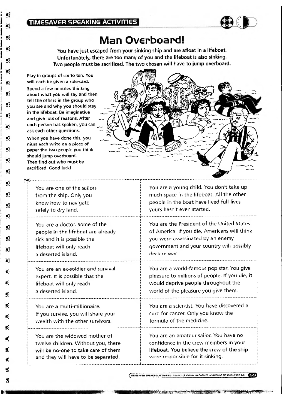 MAN Overboard - speaking acitivity - TIMESAVER SPEAKING ACTIVITIES Man ...