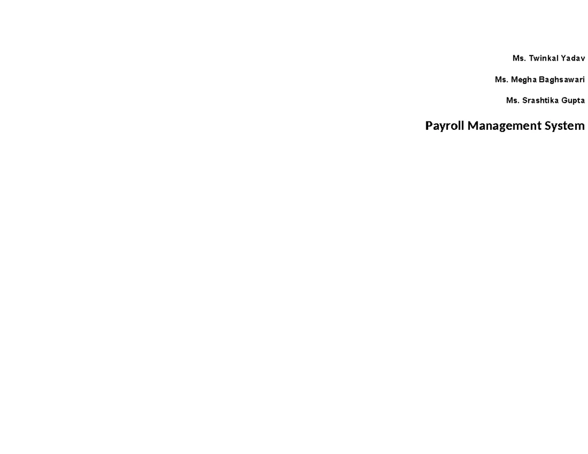 PayCore Management System Overview and Development Guide - Studocu