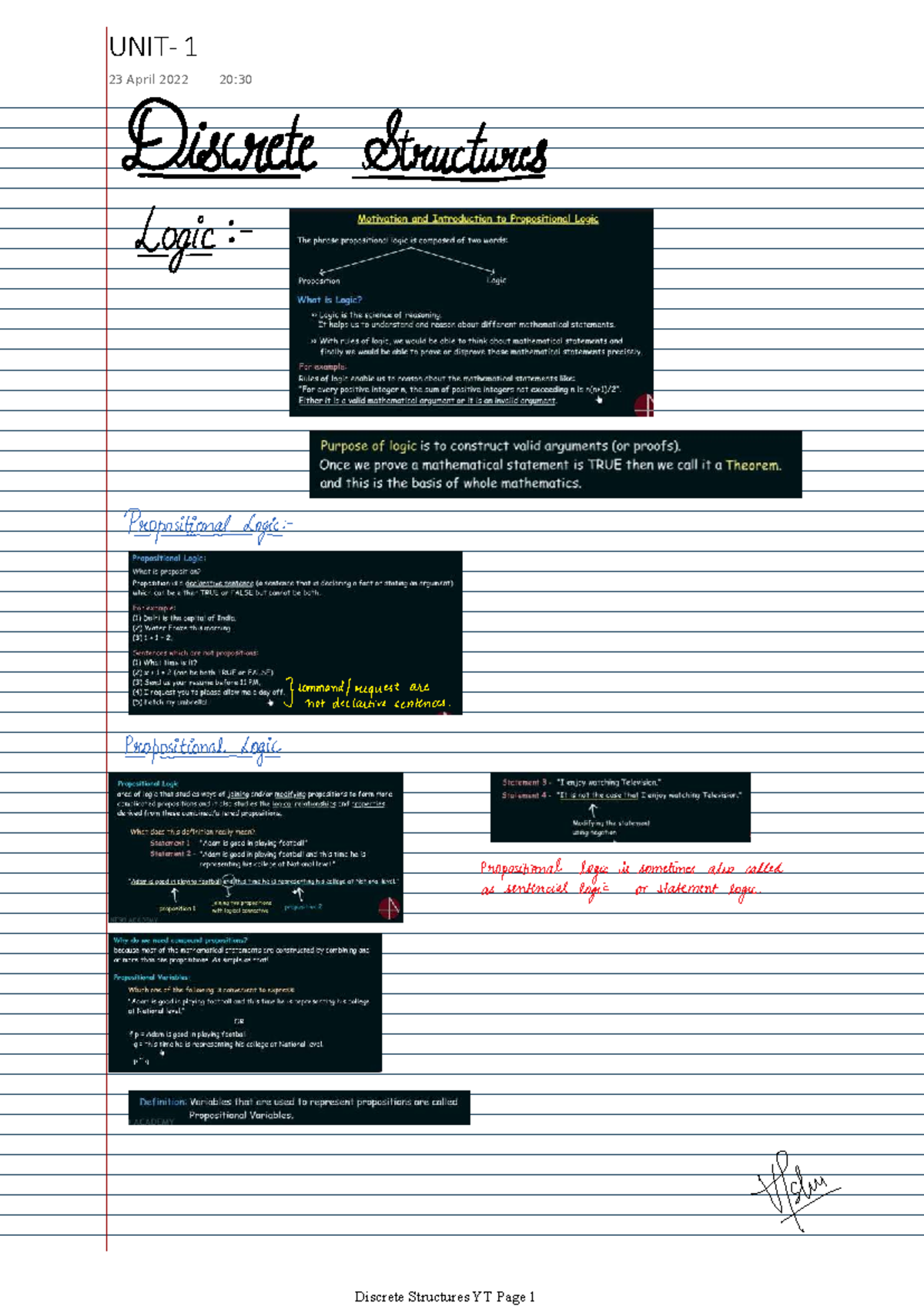 DS 101: Unit 1 Notes on Discrete Structures - Studocu