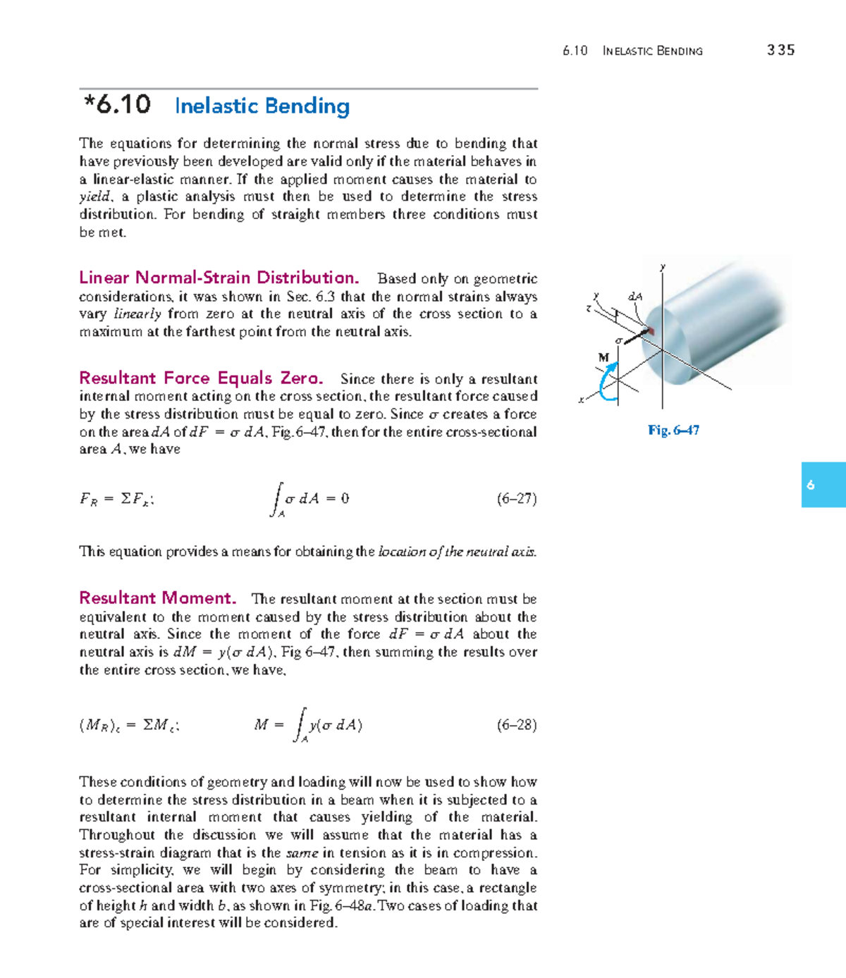 6.10 Inelastic Bending: Stress Distribution in Beams - Mechanics of ...